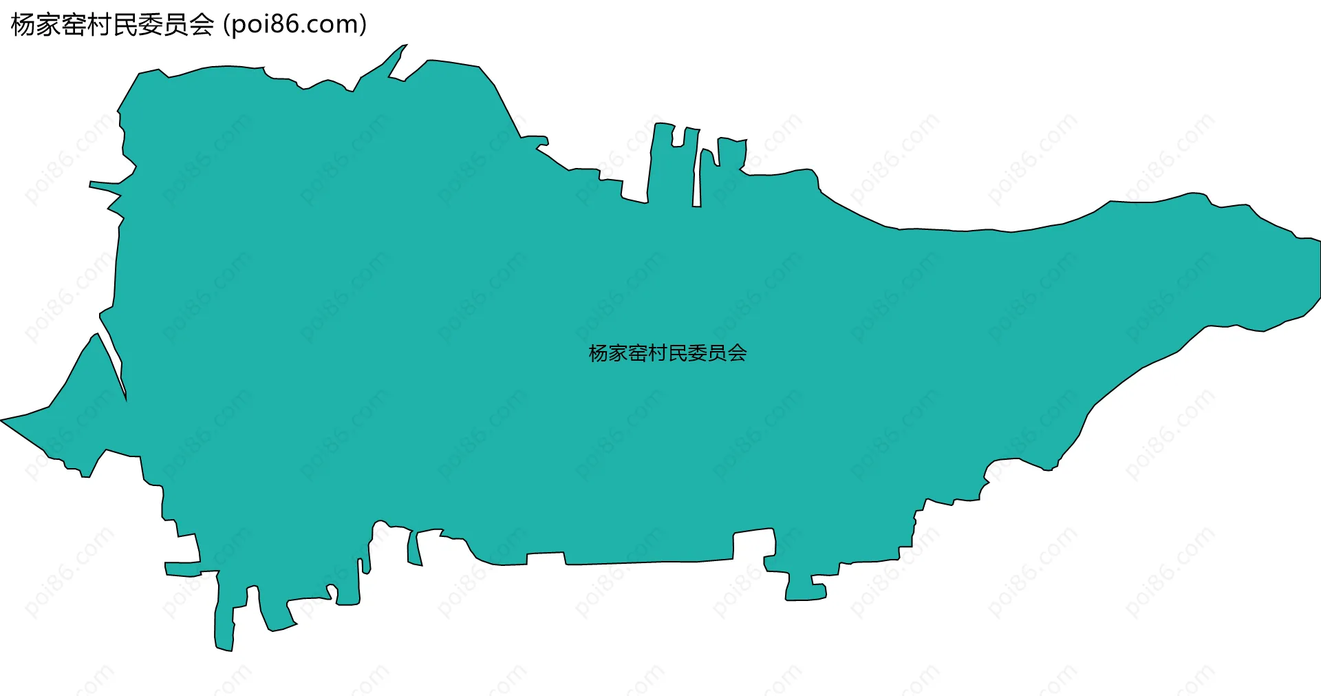 杨家窑村民委员会边界地图