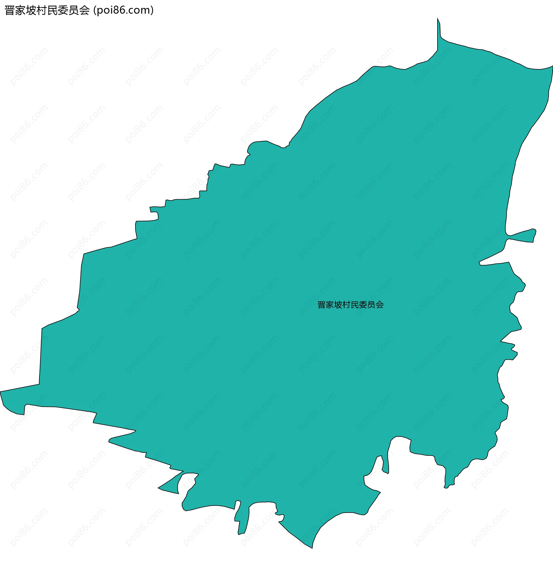 晋家坡村民委员会边界地图