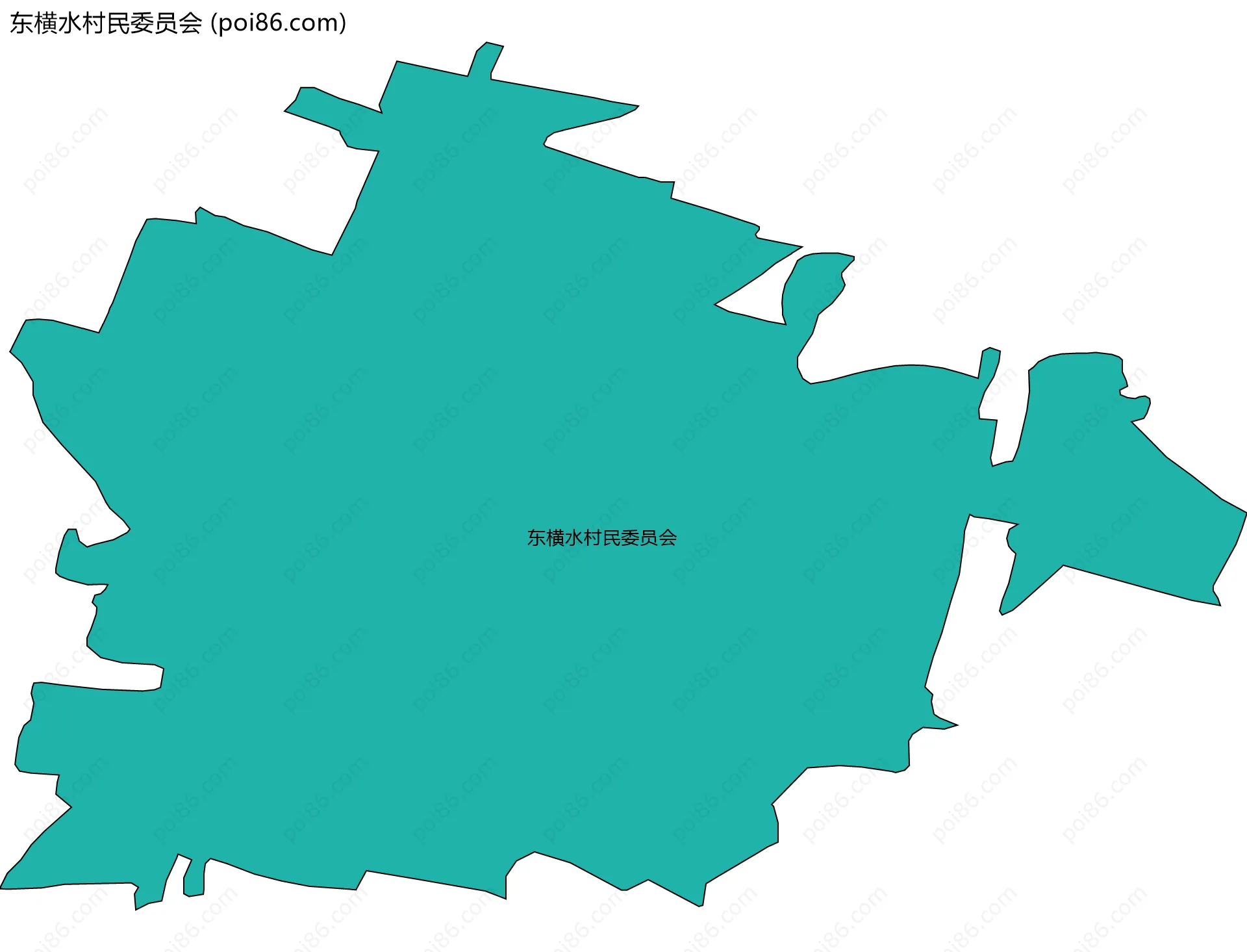东横水村民委员会边界地图