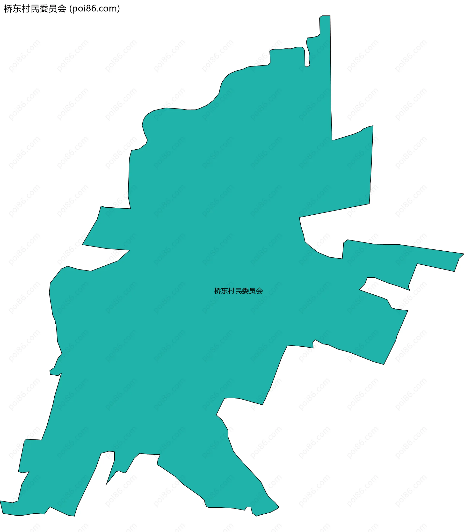 桥东村民委员会边界地图
