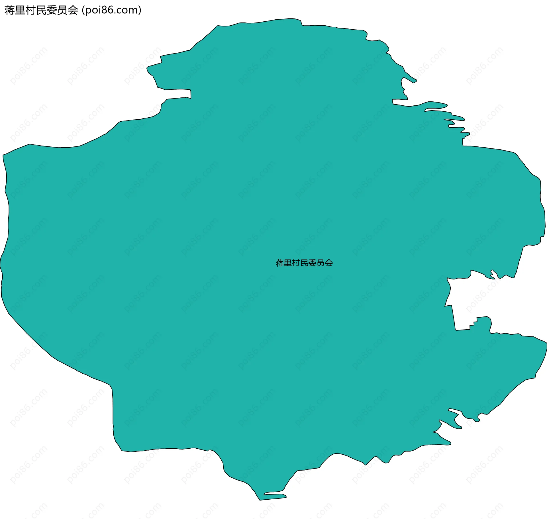 蒋里村民委员会边界地图
