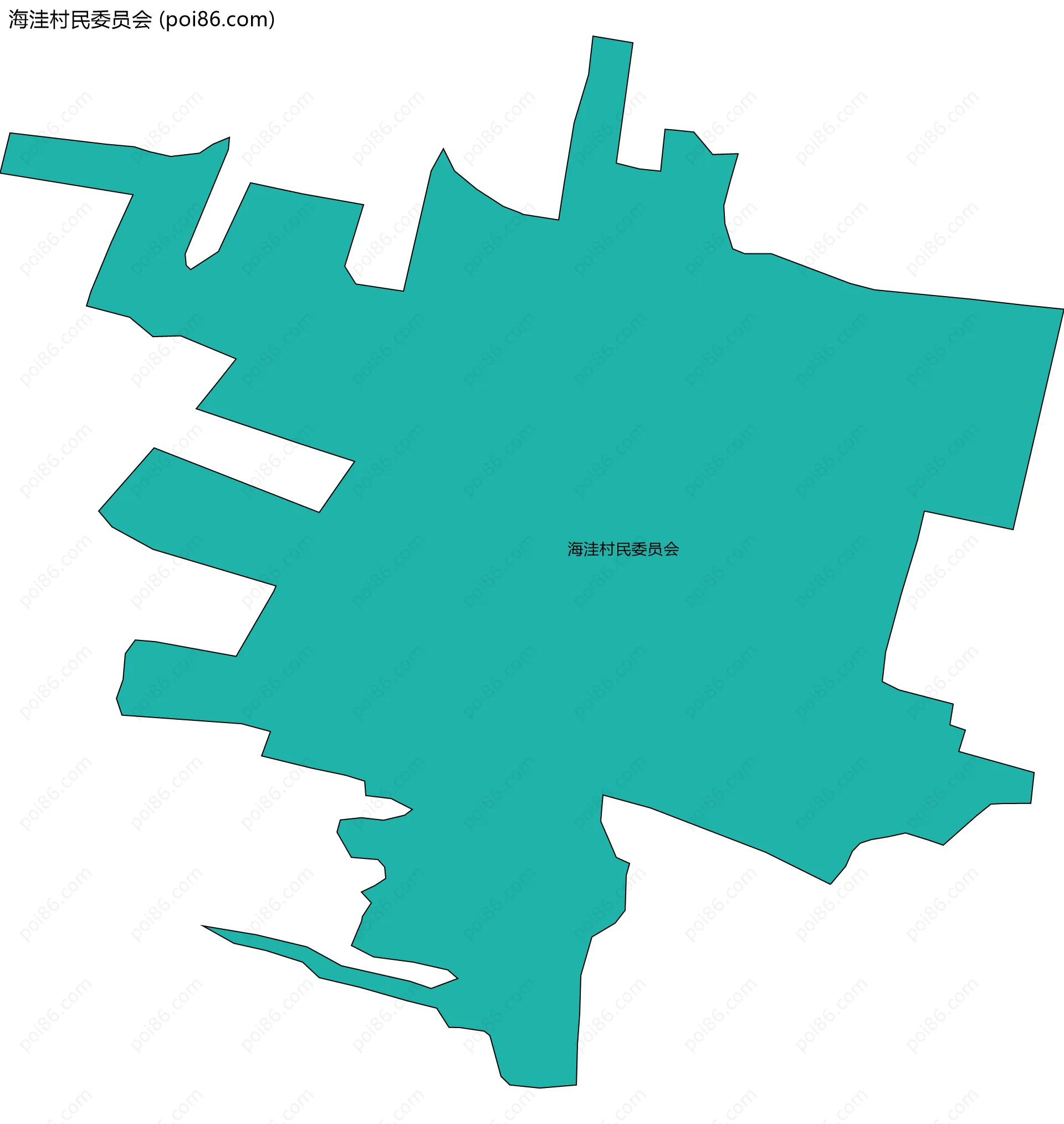 海洼村民委员会边界地图