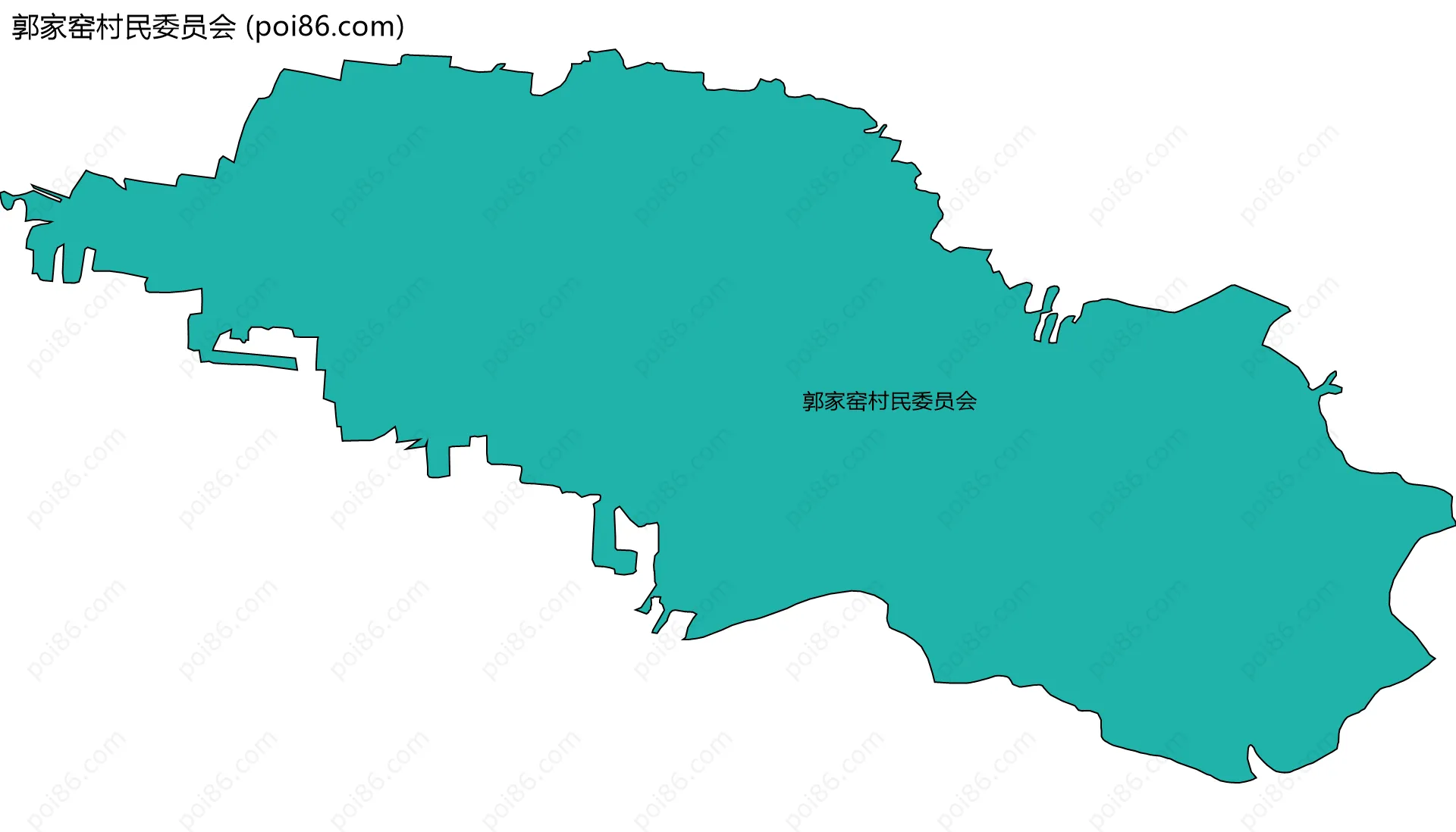 郭家窑村民委员会边界地图