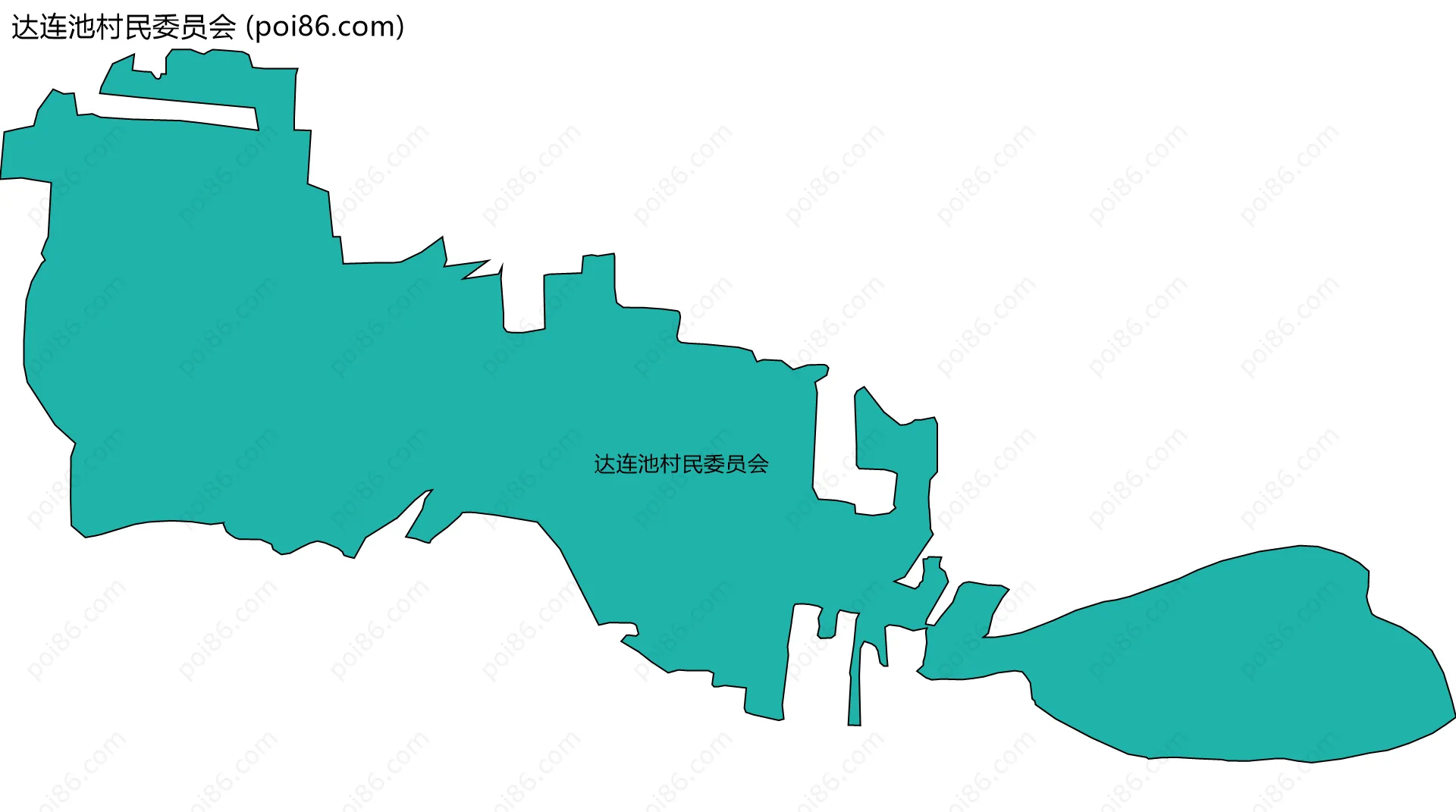 达连池村民委员会边界地图