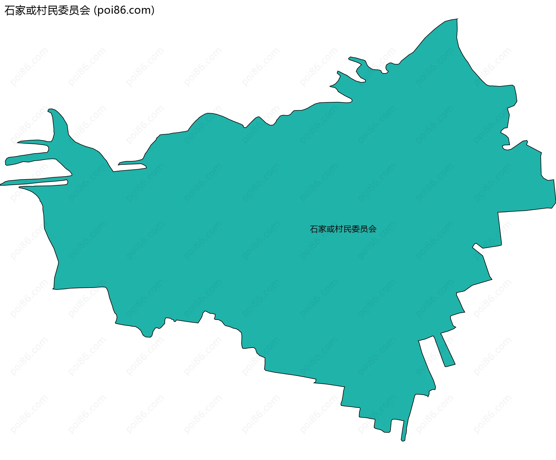 石家或村民委员会边界地图
