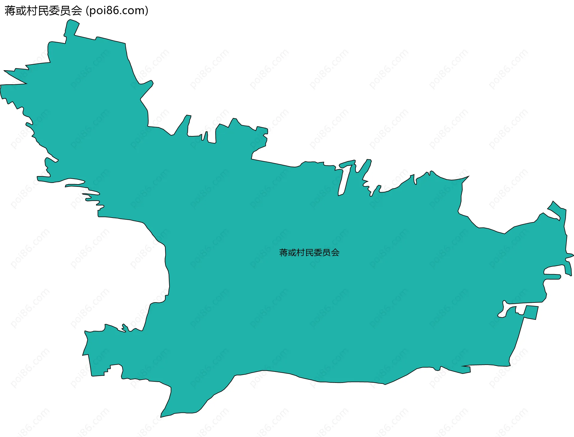 蒋或村民委员会边界地图