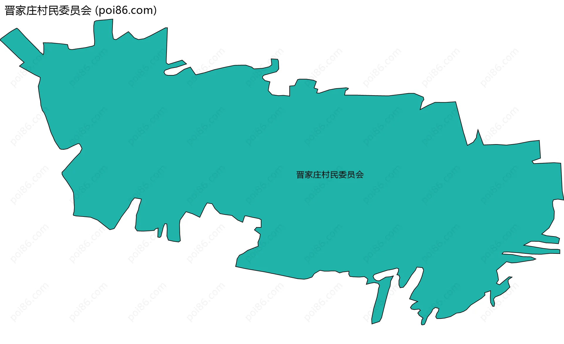 晋家庄村民委员会边界地图