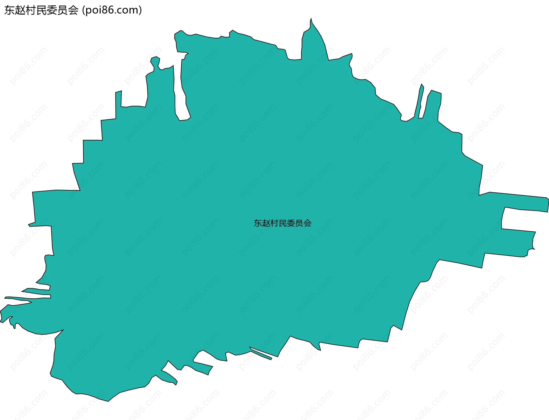 东赵村民委员会边界地图