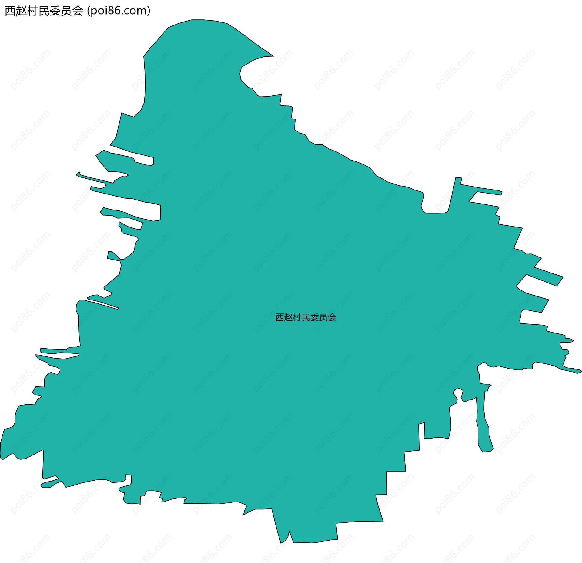 西赵村民委员会边界地图