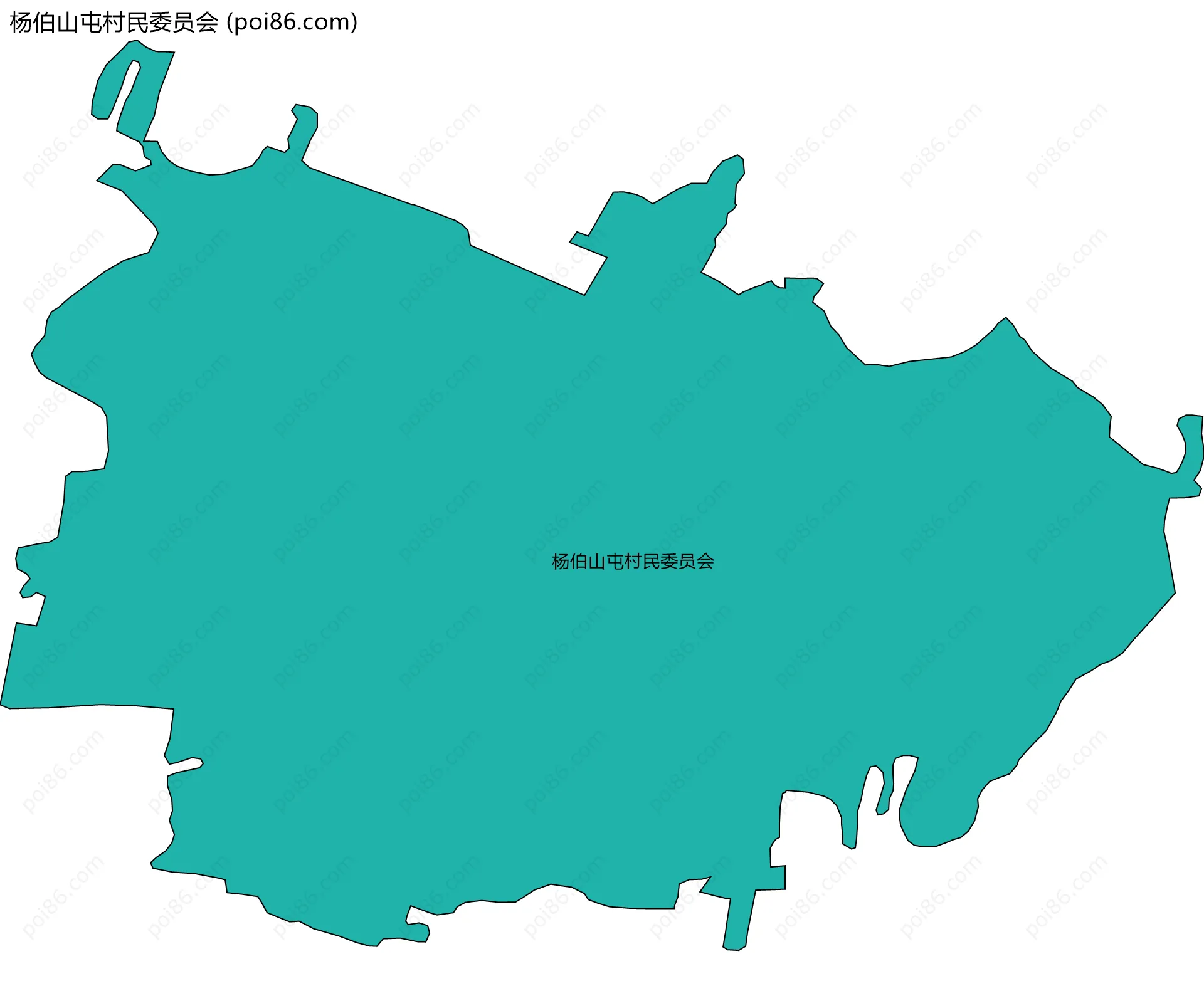 杨伯山屯村民委员会边界地图