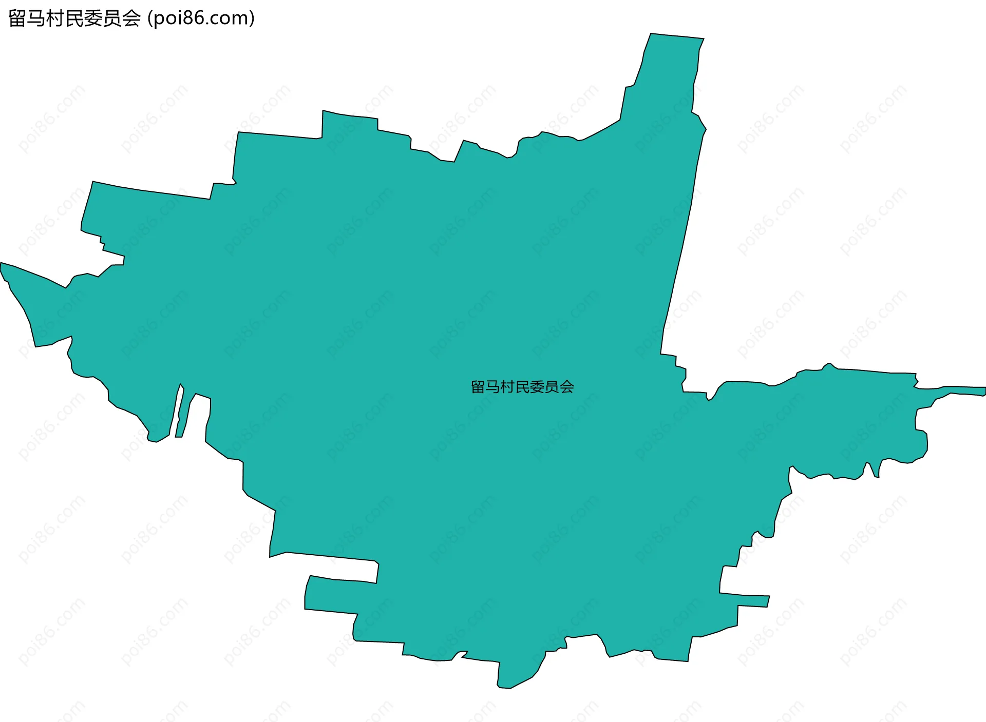 留马村民委员会边界地图