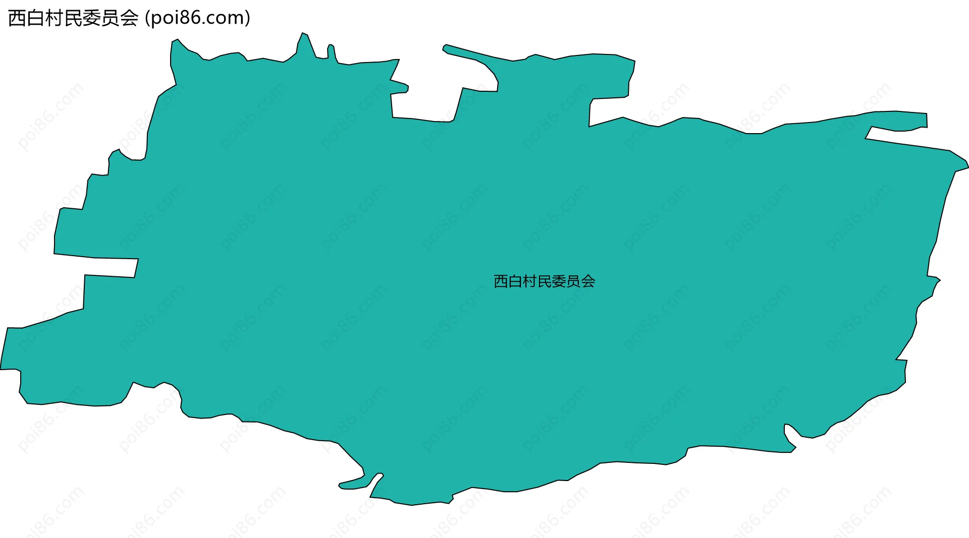 西白村民委员会边界地图