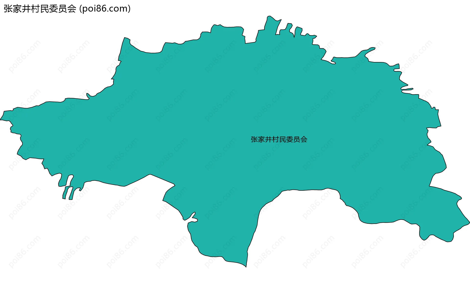 张家井村民委员会边界地图