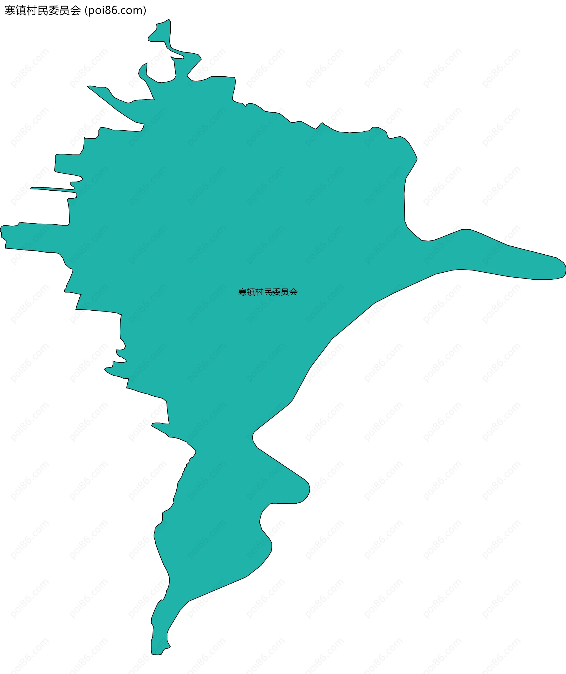 寒镇村民委员会边界地图