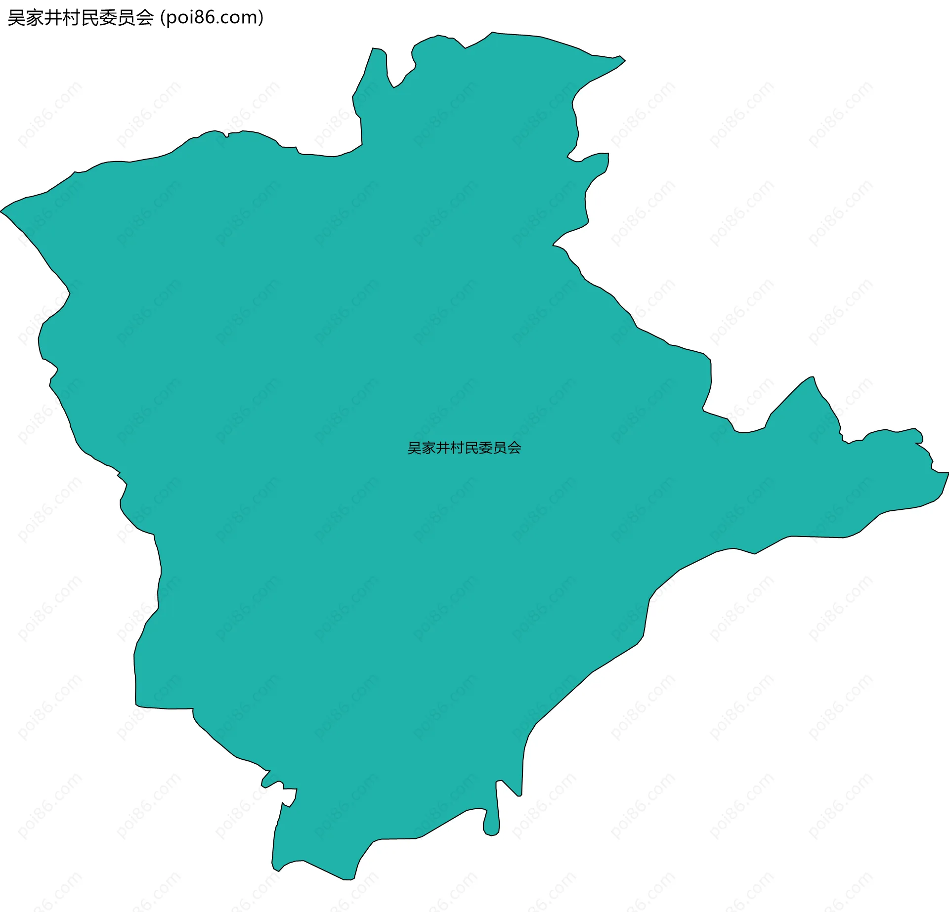 吴家井村民委员会边界地图