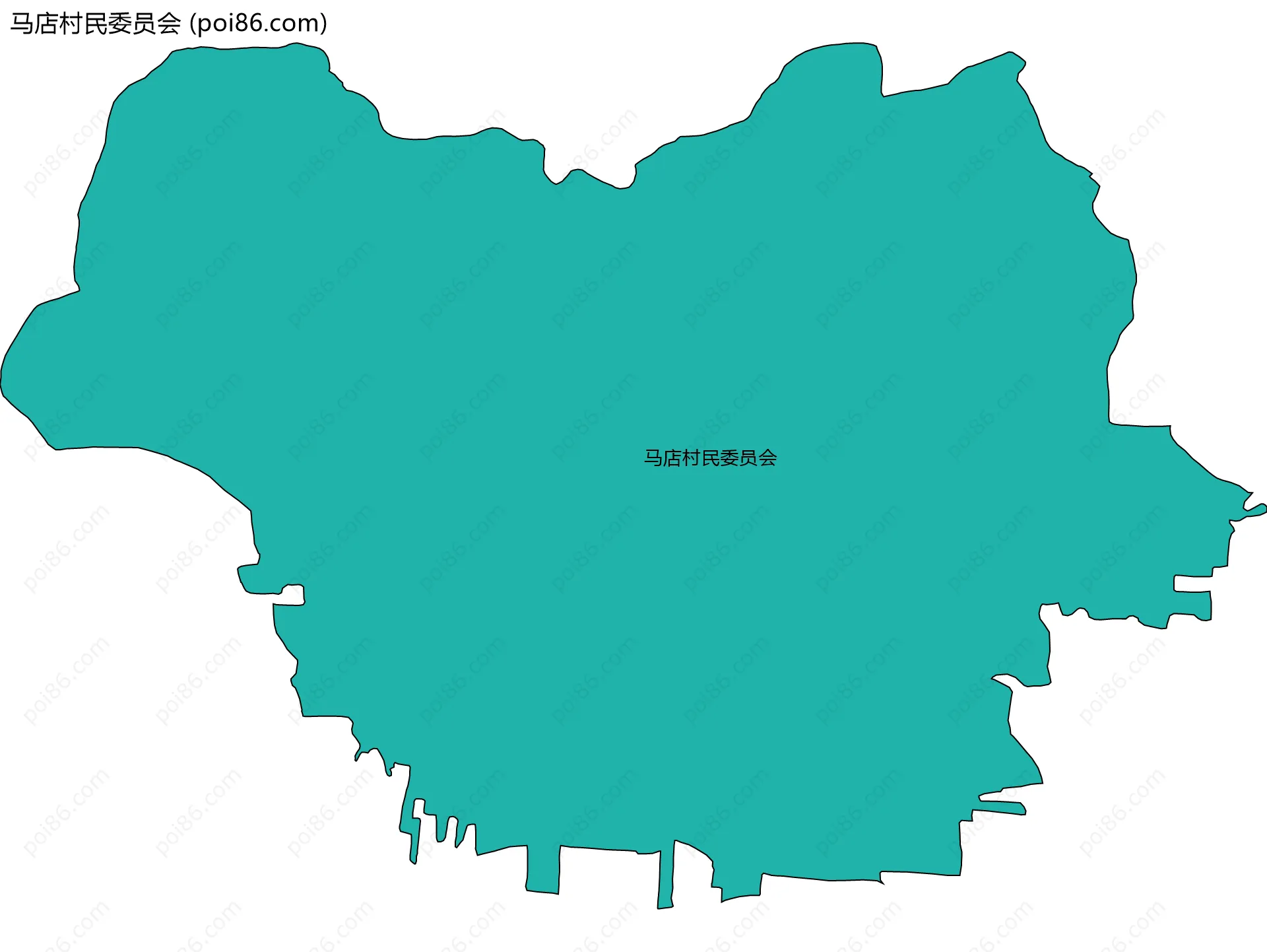 马店村民委员会边界地图