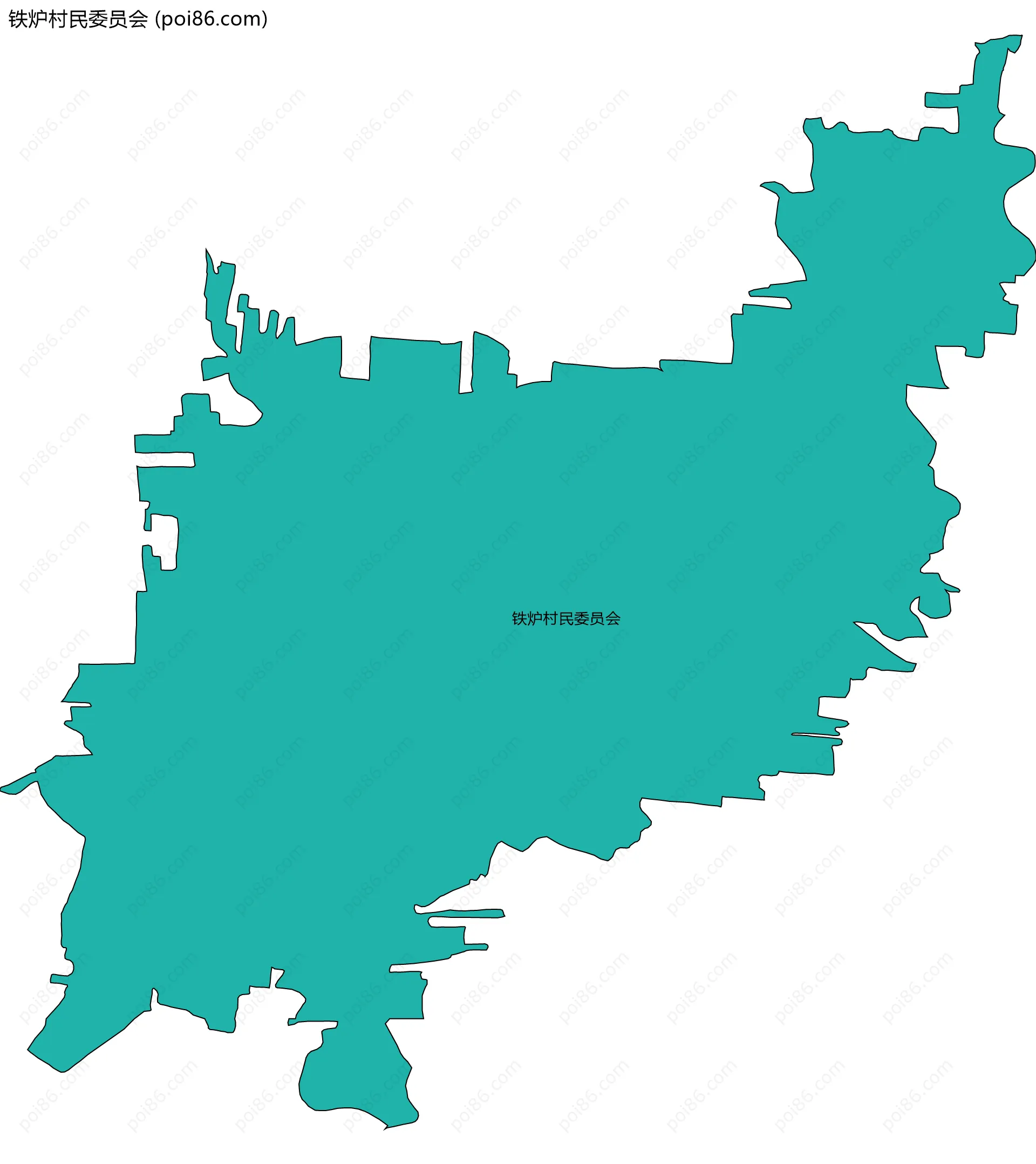 铁炉村民委员会边界地图