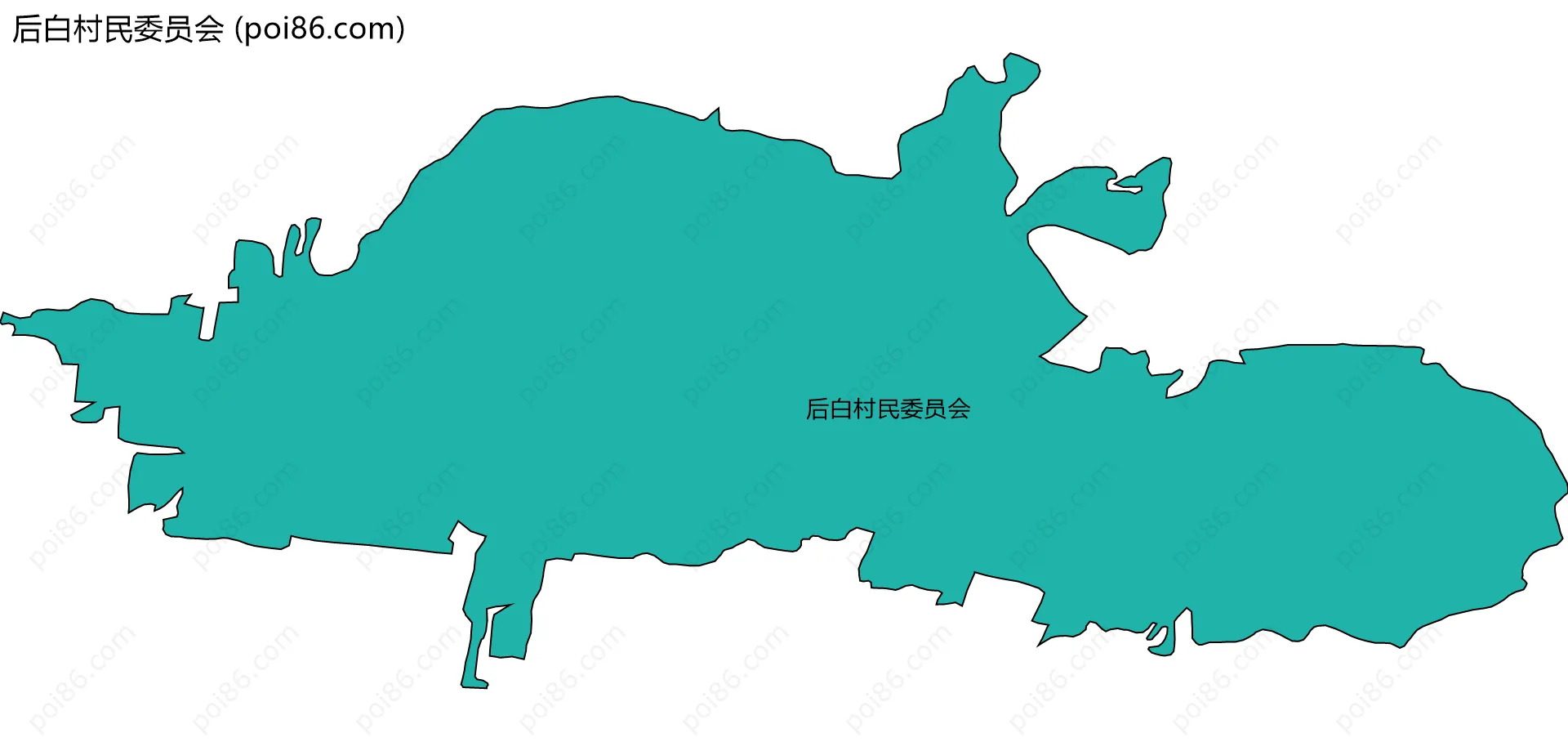 后白村民委员会边界地图