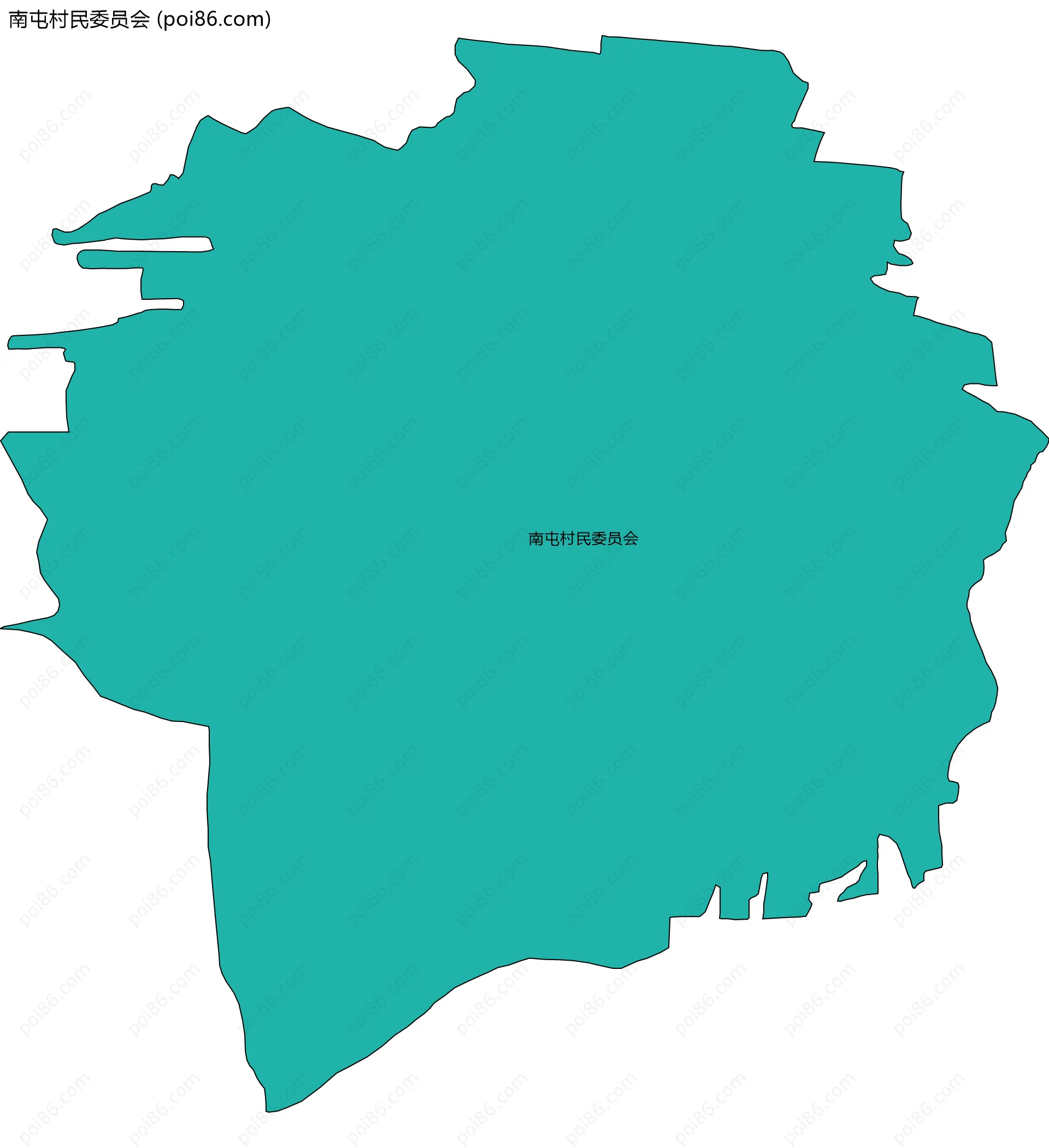 南屯村民委员会边界地图