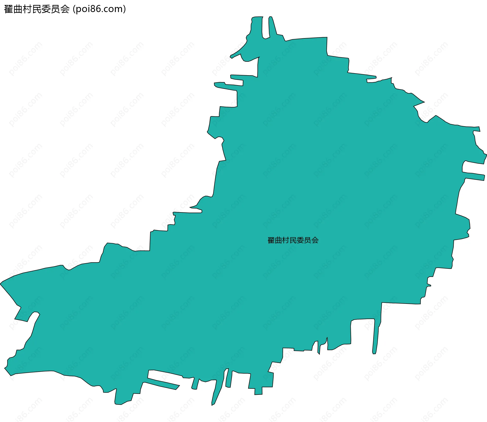 翟曲村民委员会边界地图