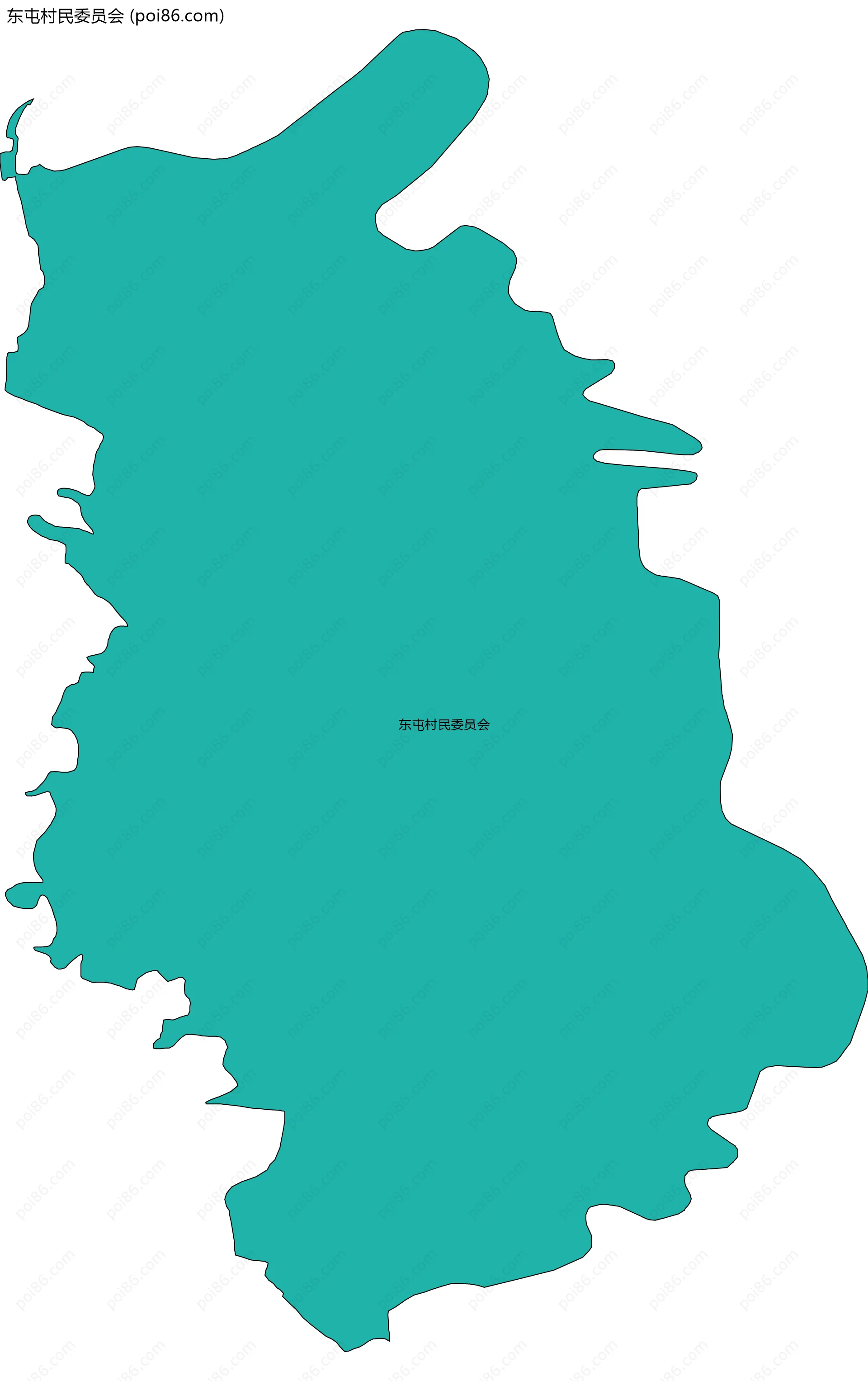 东屯村民委员会边界地图