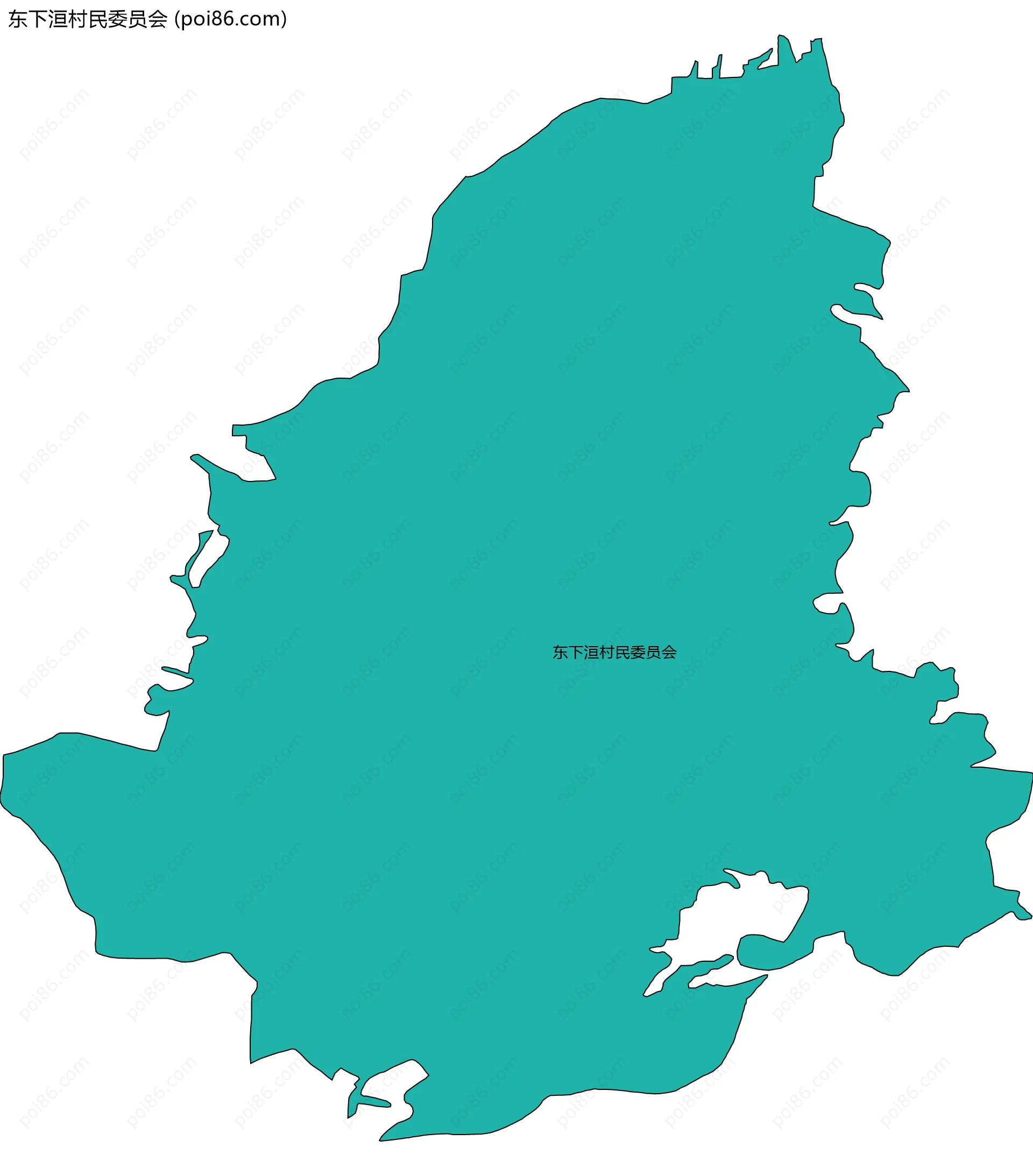 东下洹村民委员会边界地图