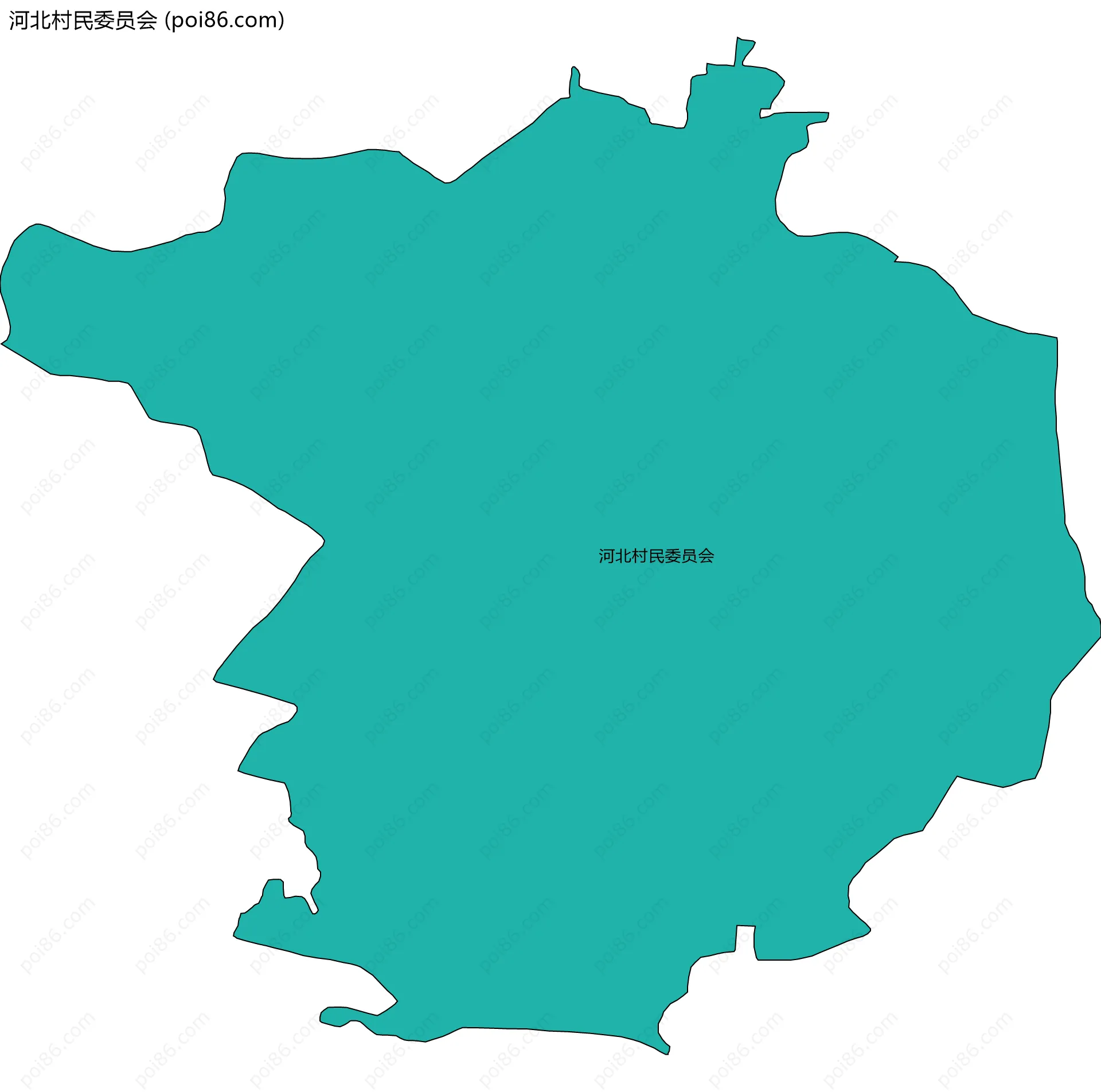 河北村民委员会边界地图