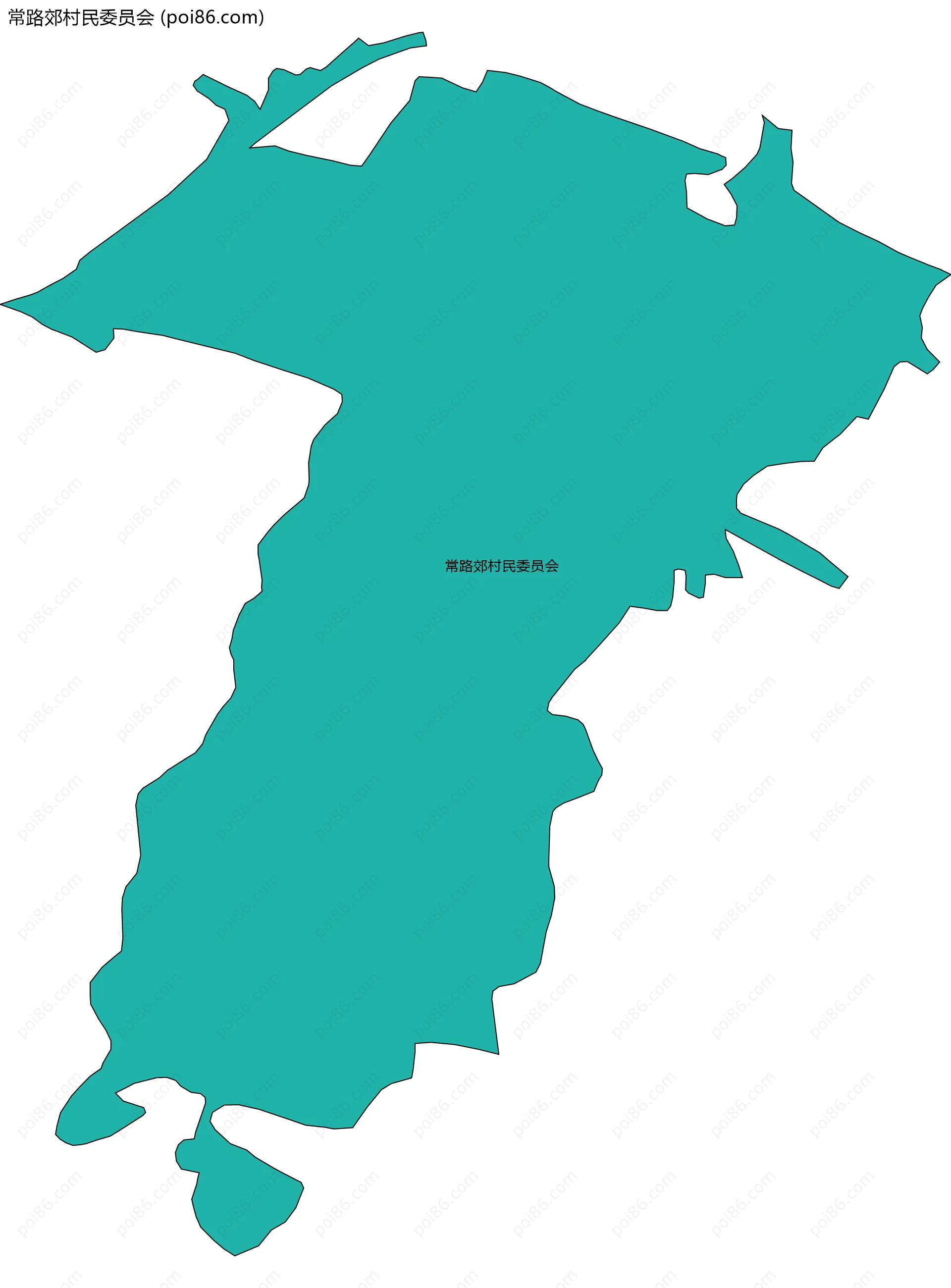常路郊村民委员会边界地图