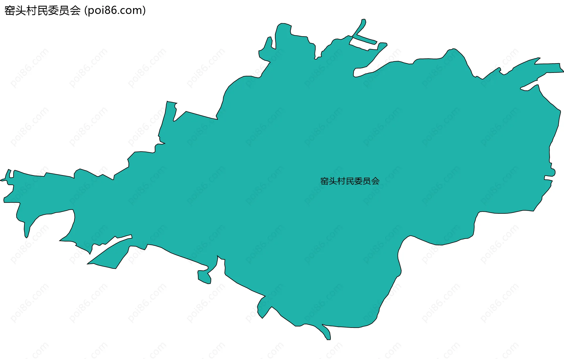 窑头村民委员会边界地图