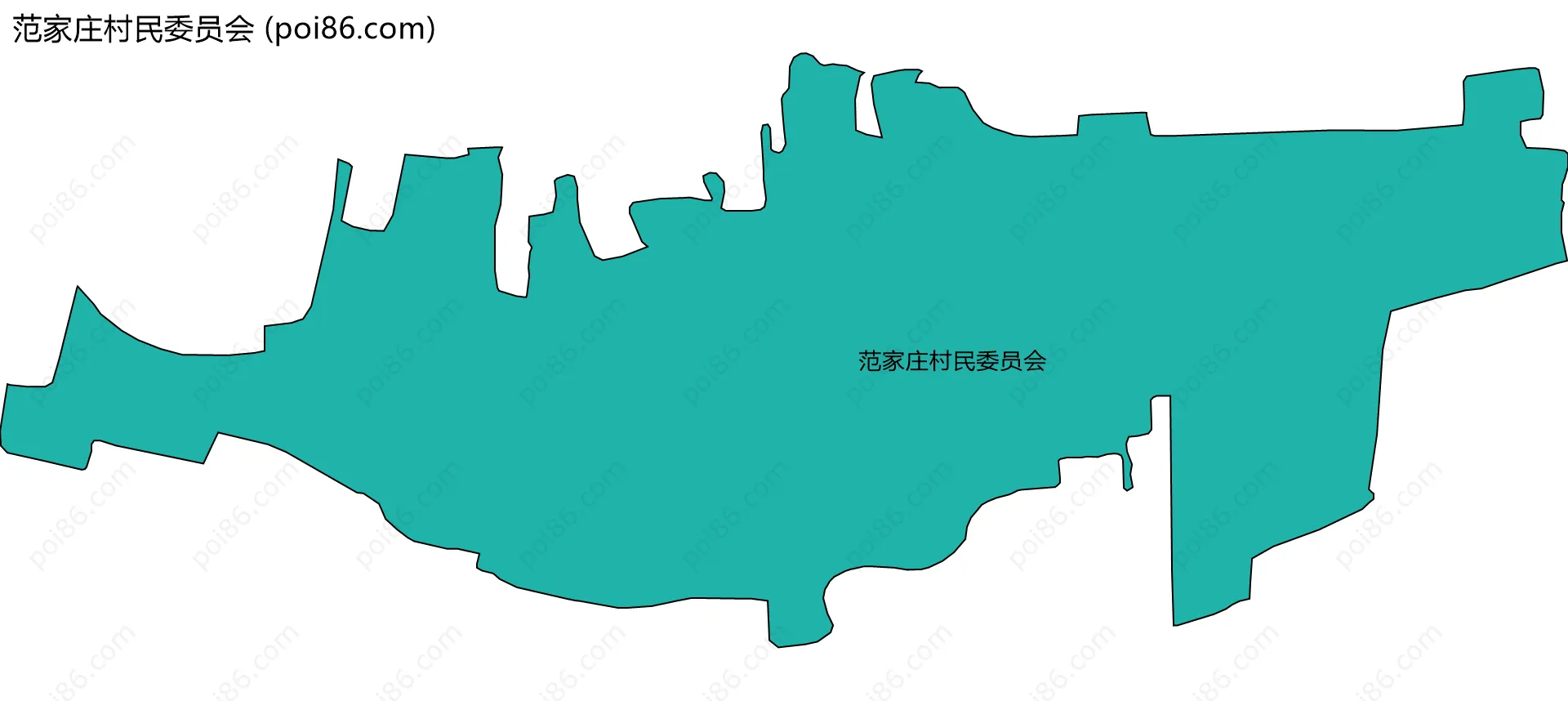 范家庄村民委员会边界地图