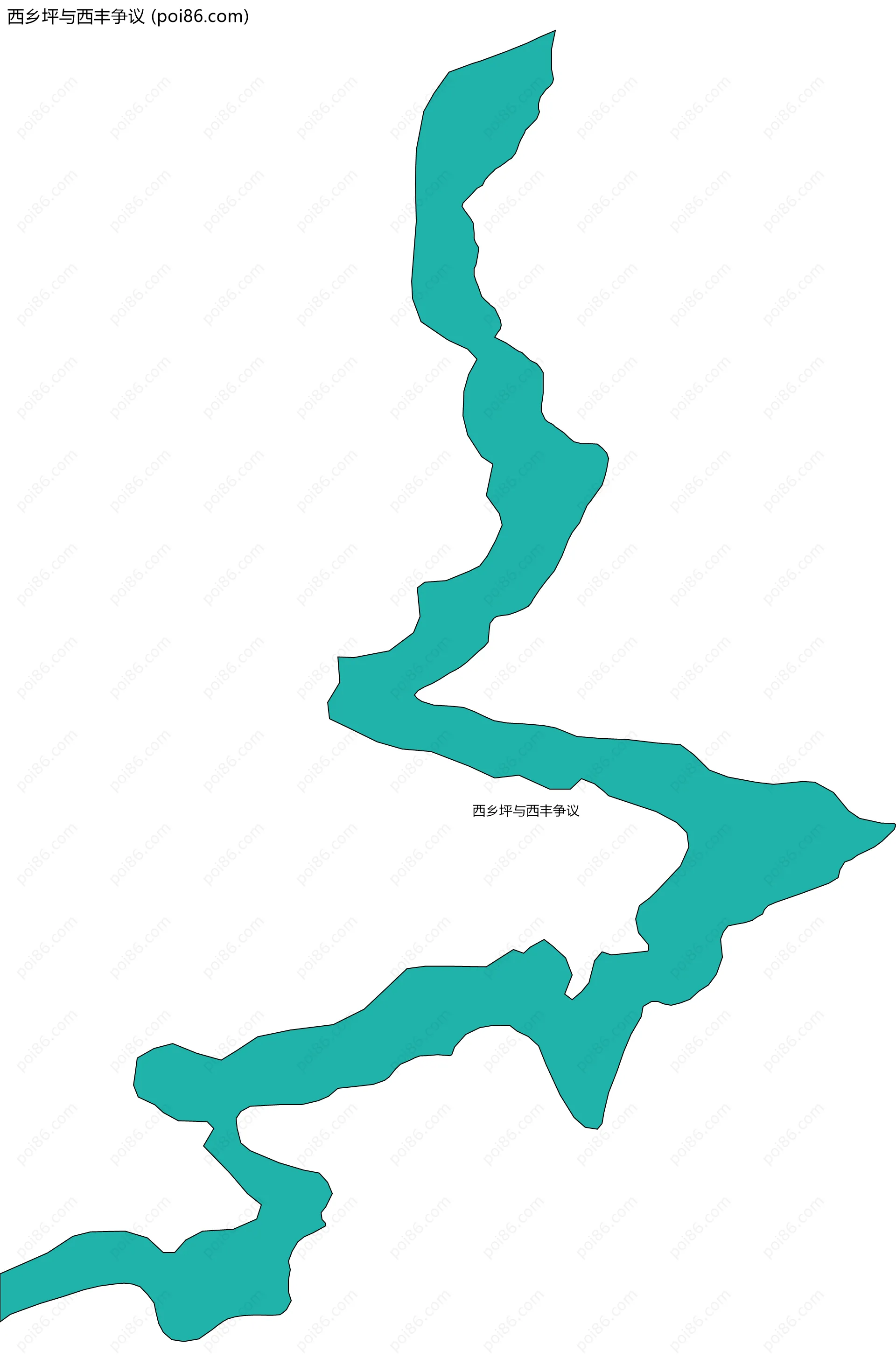 西乡坪与西丰争议边界地图