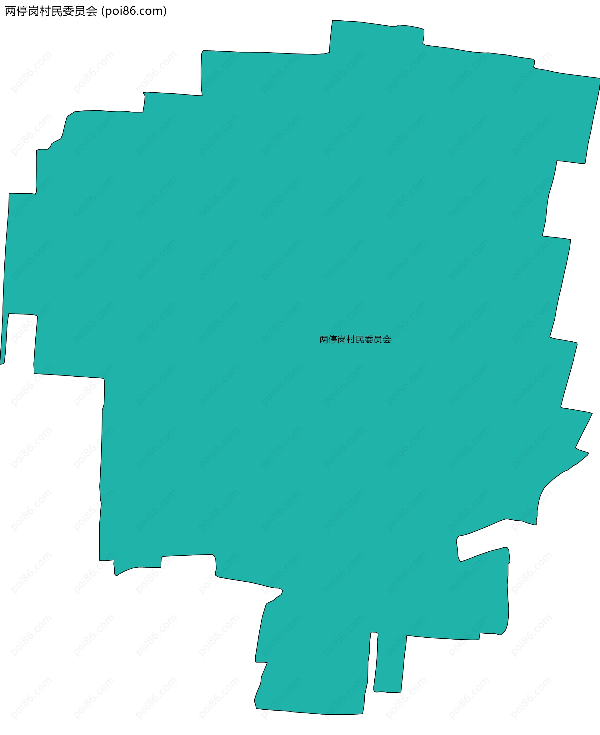 两停岗村民委员会边界地图