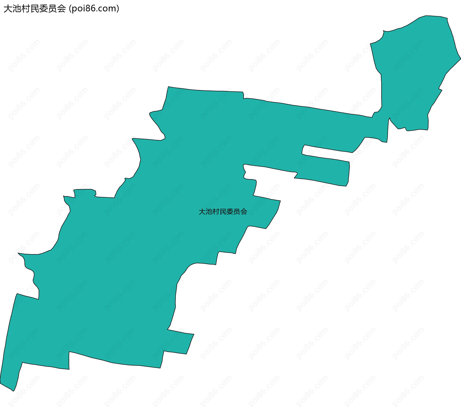 大池村民委员会边界地图