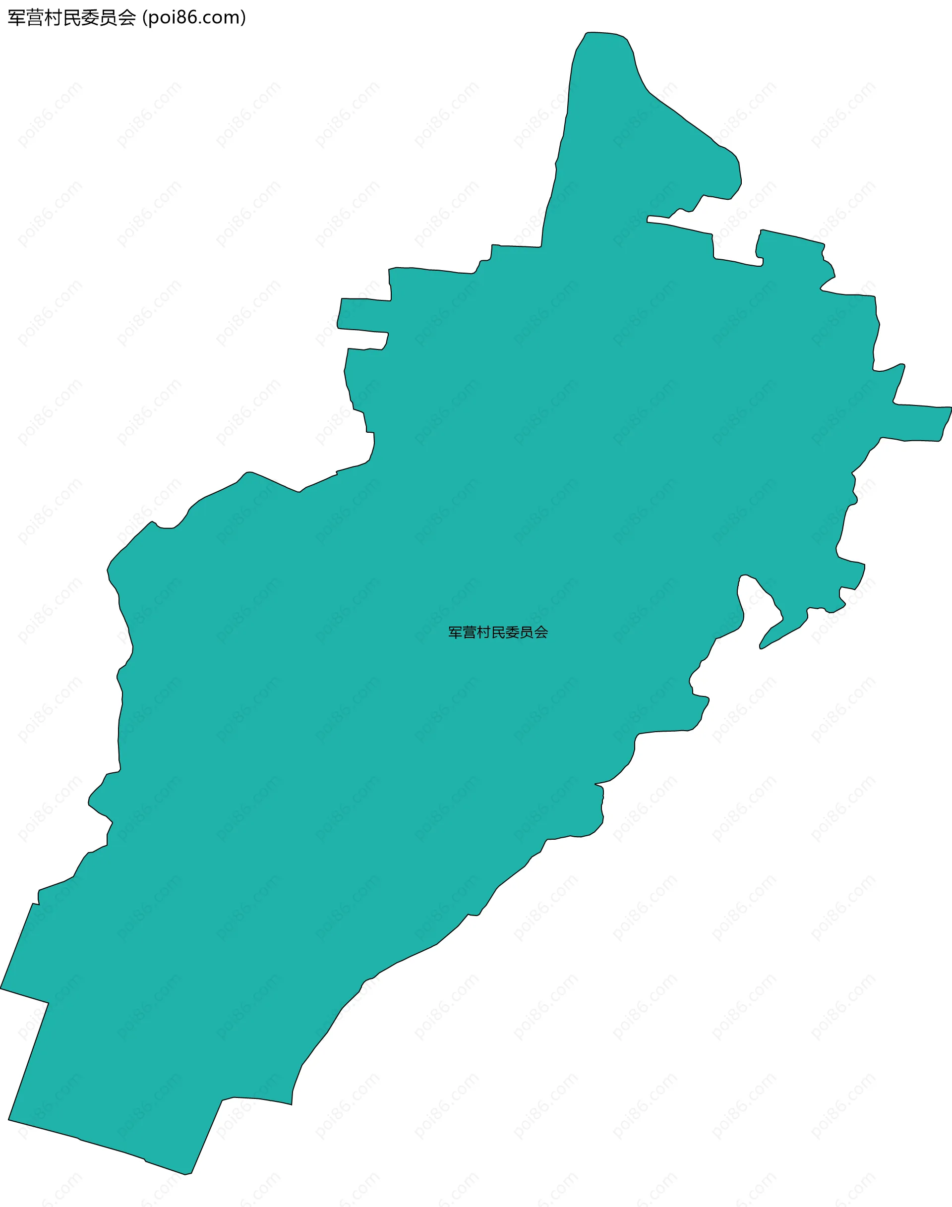 军营村民委员会边界地图