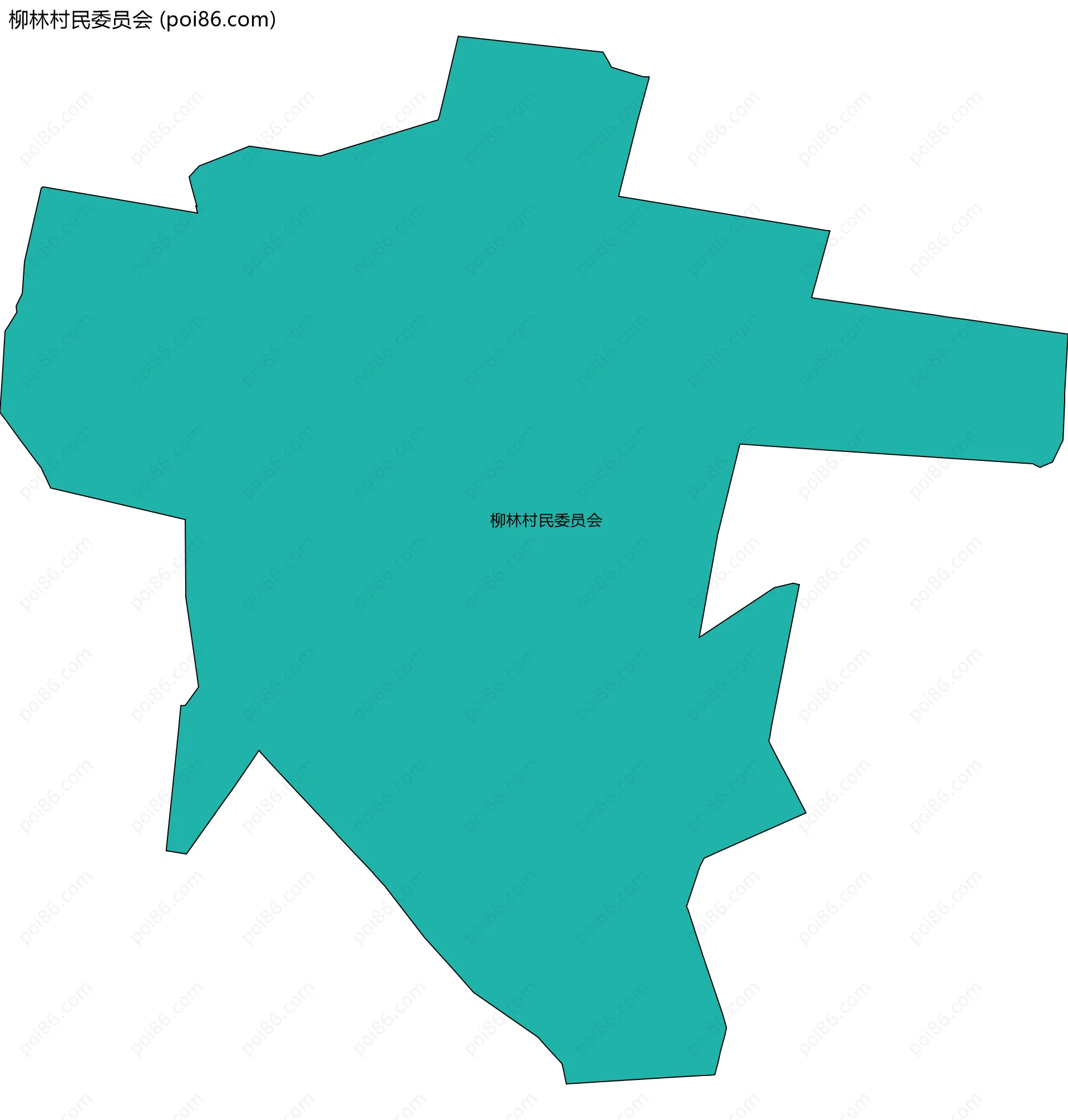 柳林村民委员会边界地图