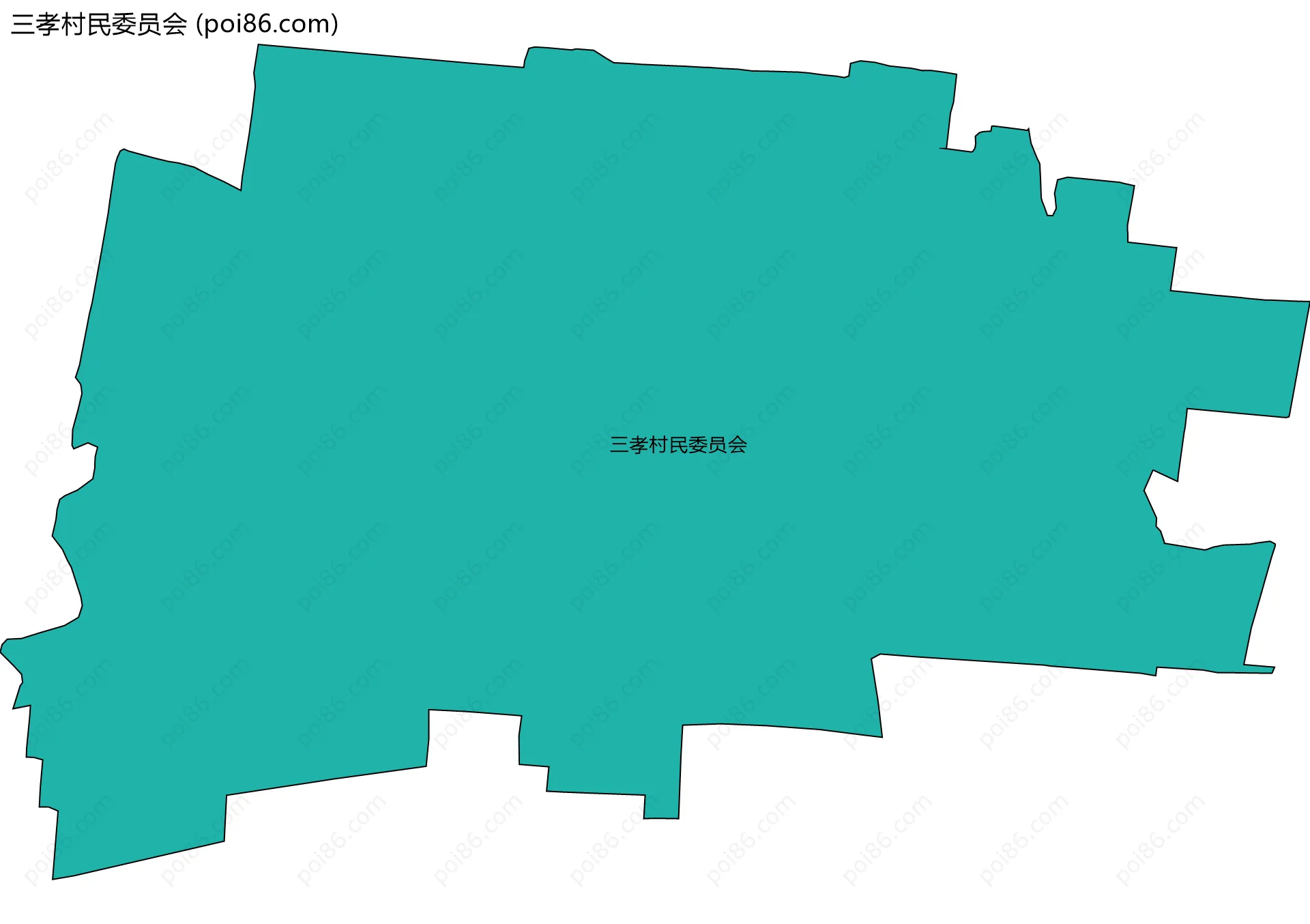 三孝村民委员会边界地图