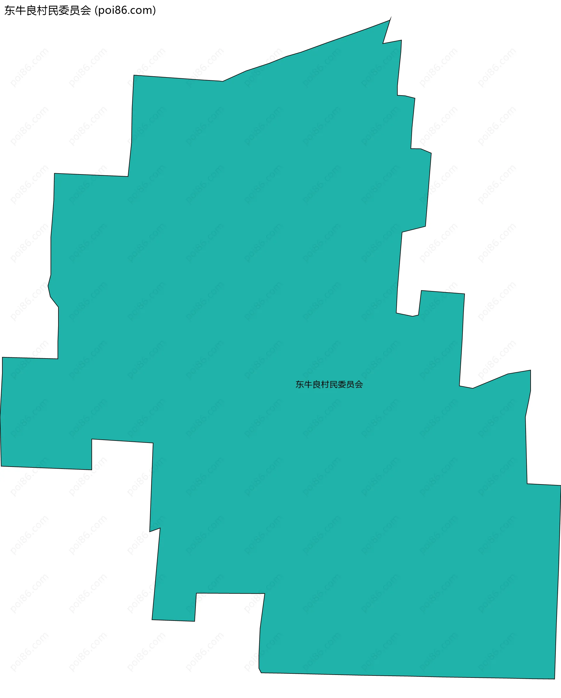 东牛良村民委员会边界地图