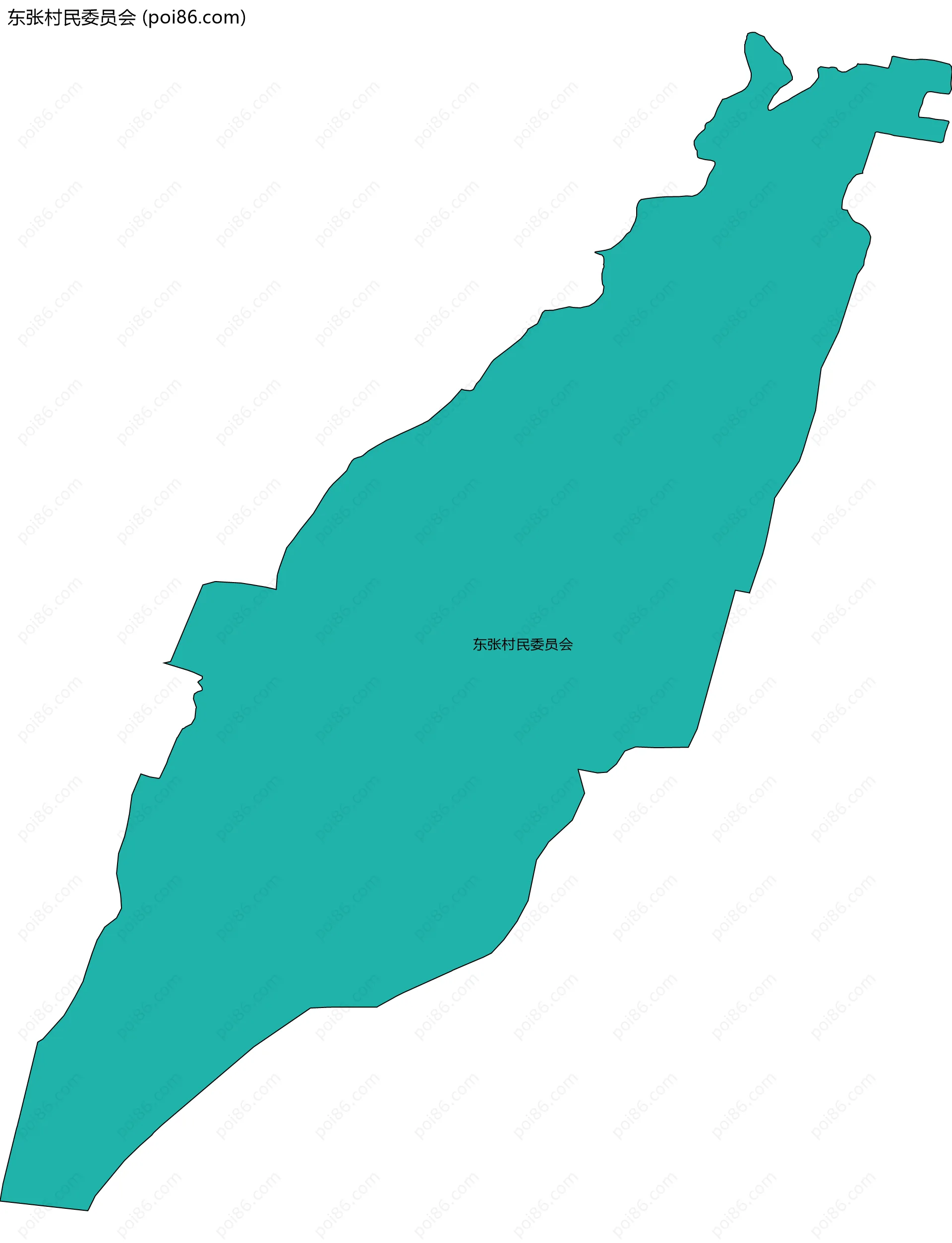 东张村民委员会边界地图