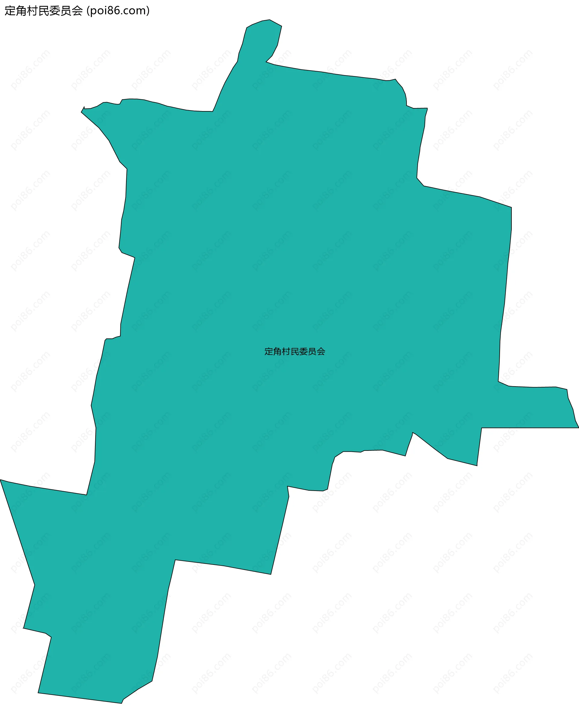 定角村民委员会边界地图