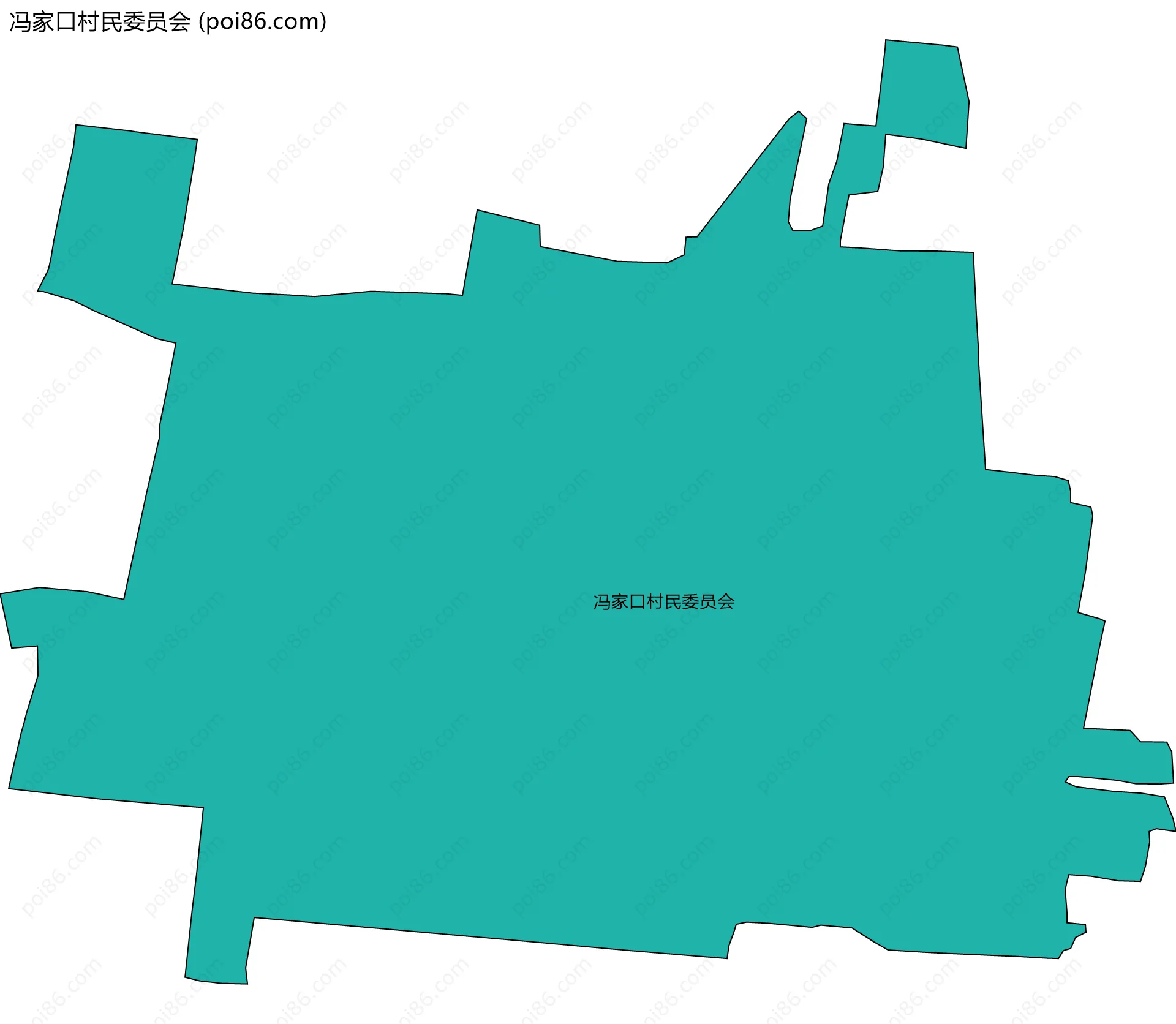 冯家口村民委员会边界地图