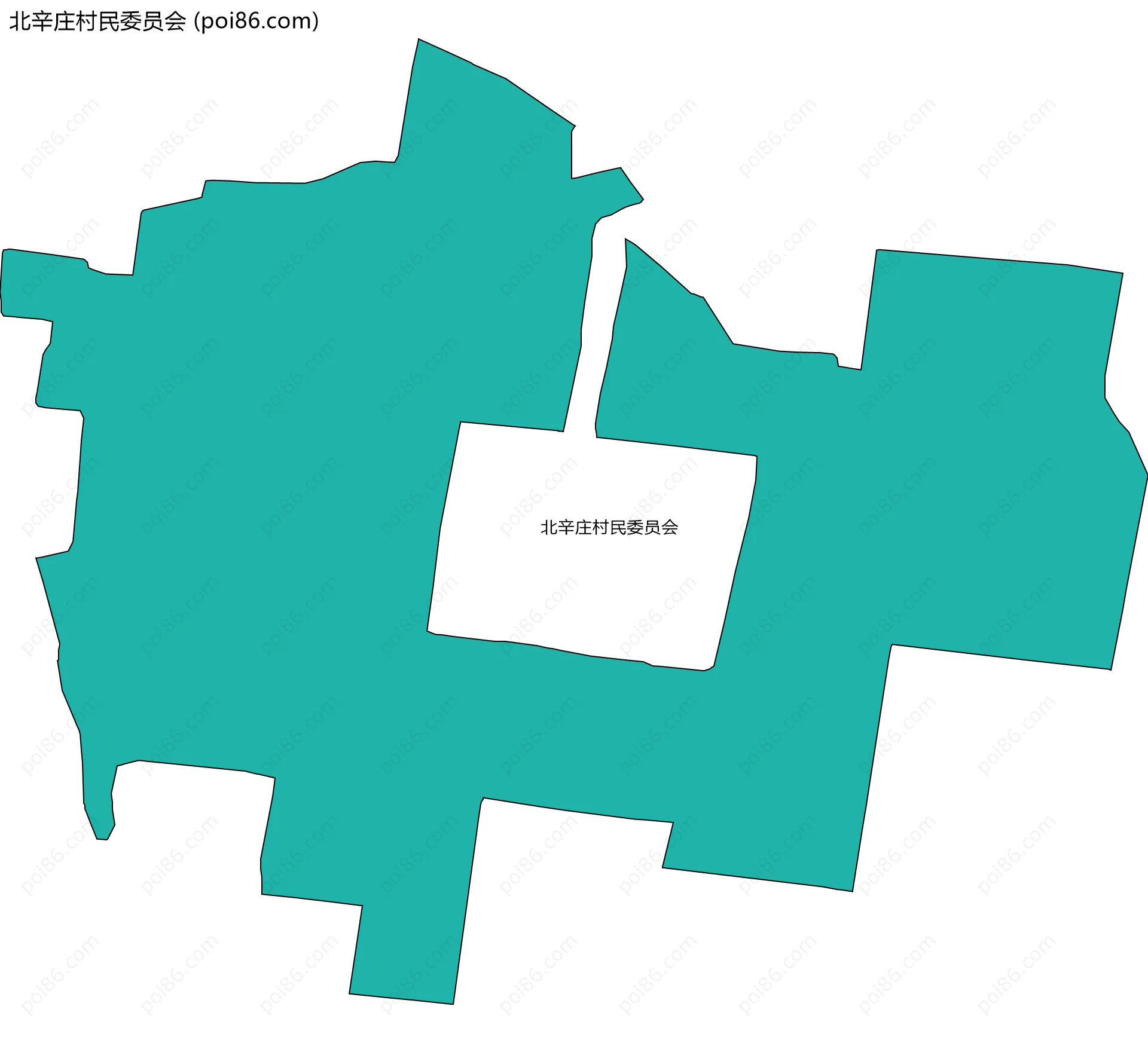 北辛庄村民委员会边界地图
