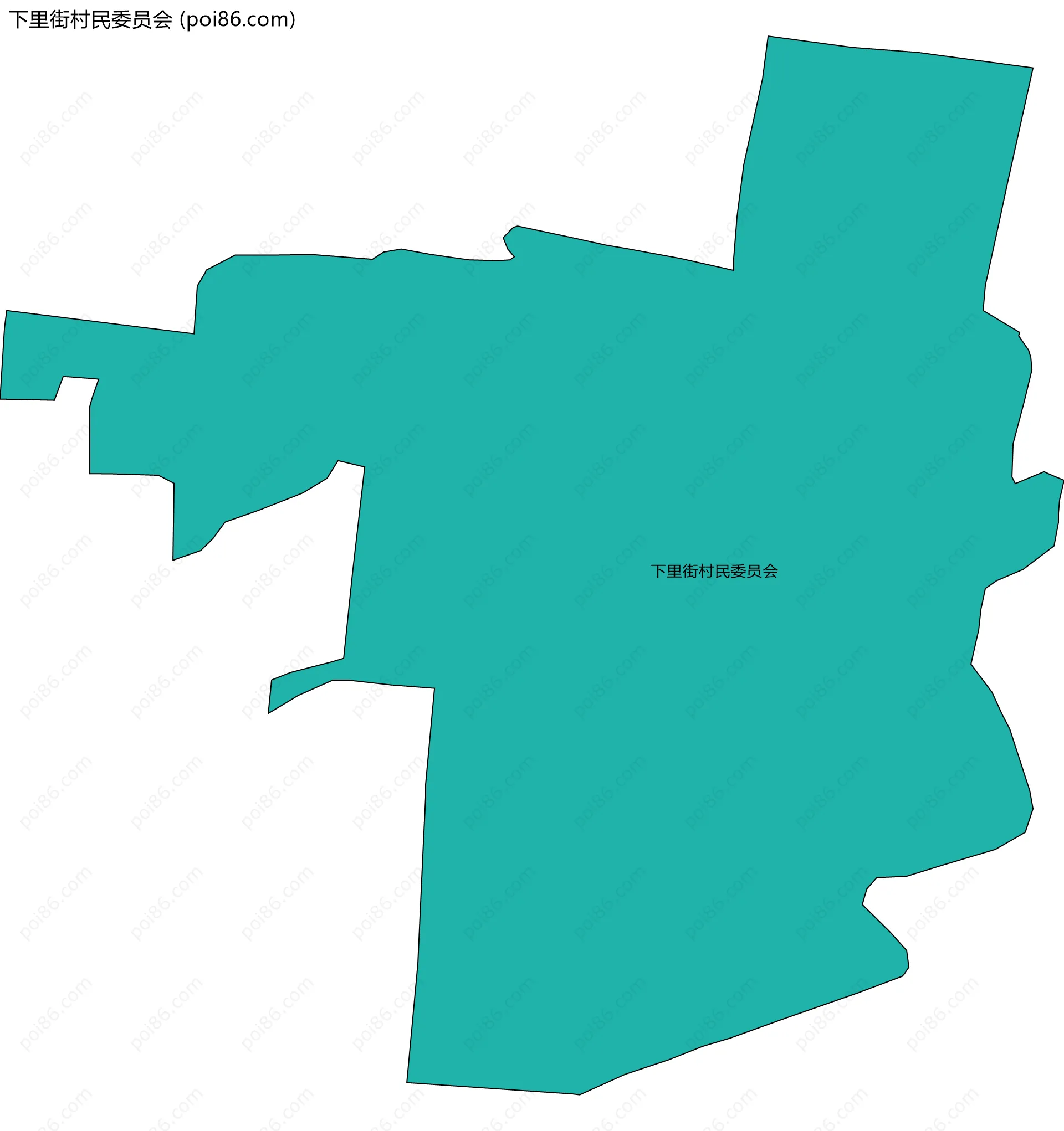 下里街村民委员会边界地图