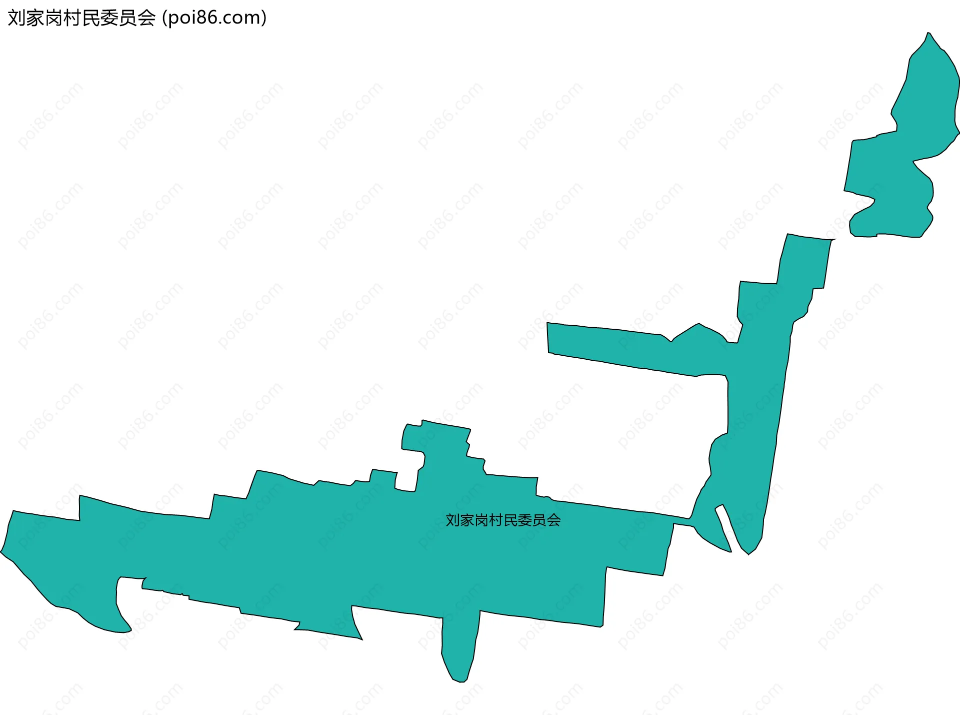 刘家岗村民委员会边界地图
