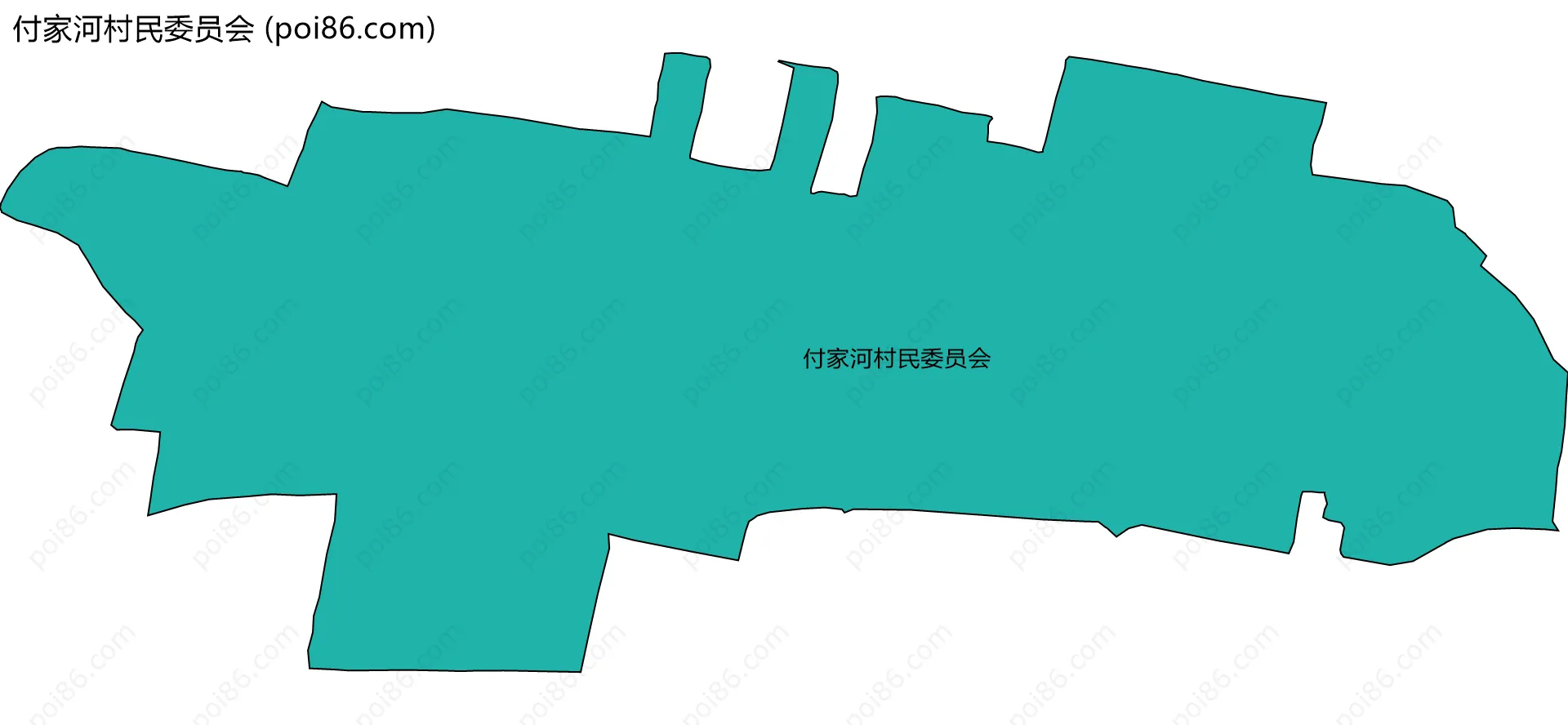 付家河村民委员会边界地图