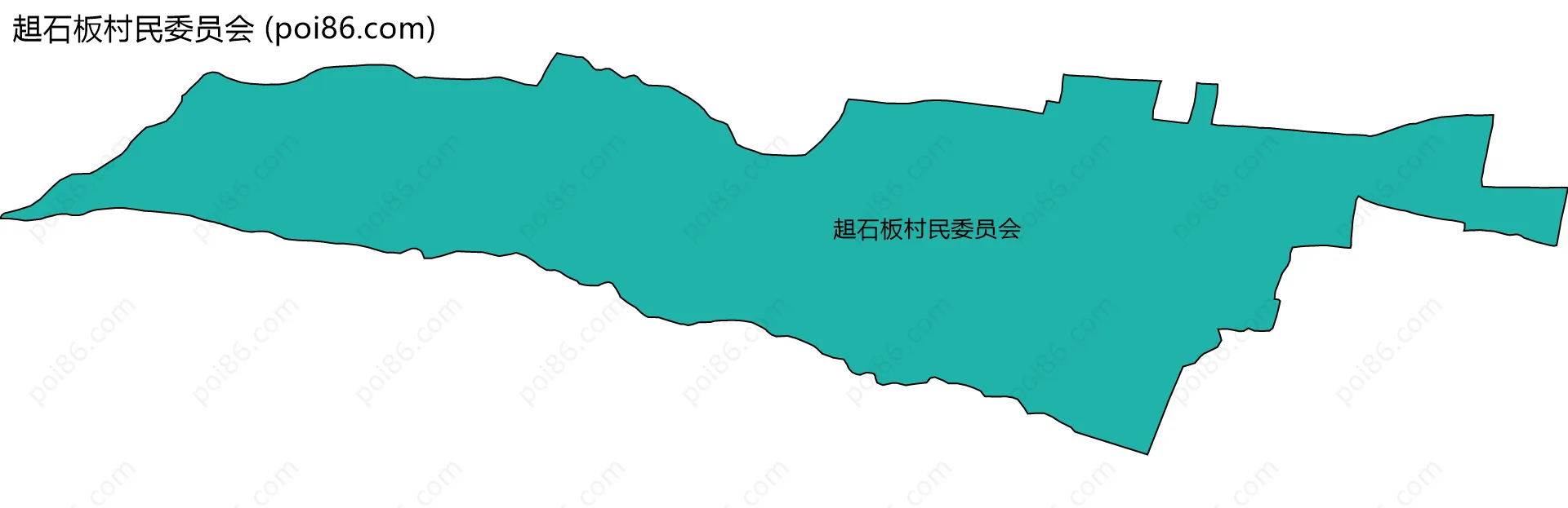 趄石板村民委员会边界地图