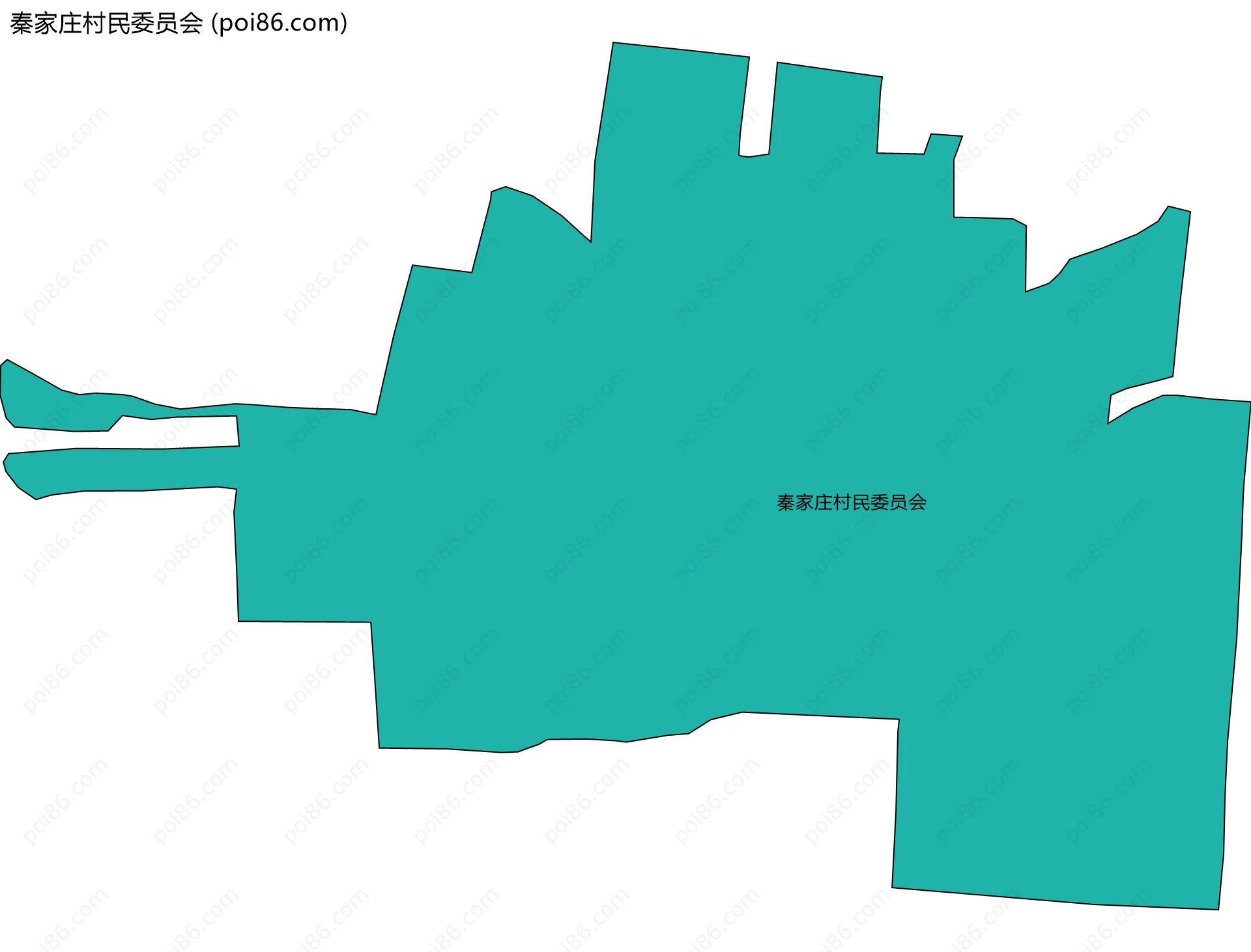 秦家庄村民委员会边界地图