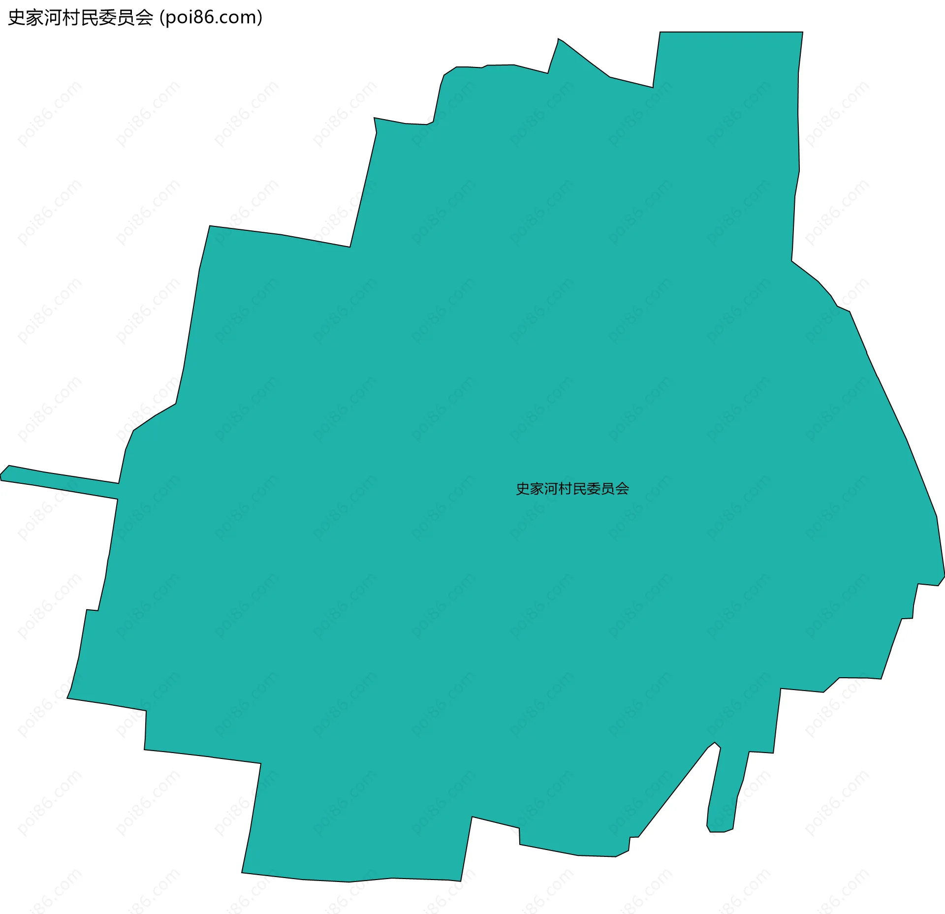 史家河村民委员会边界地图
