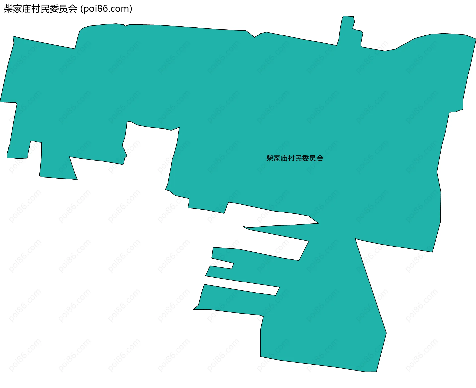 柴家庙村民委员会边界地图