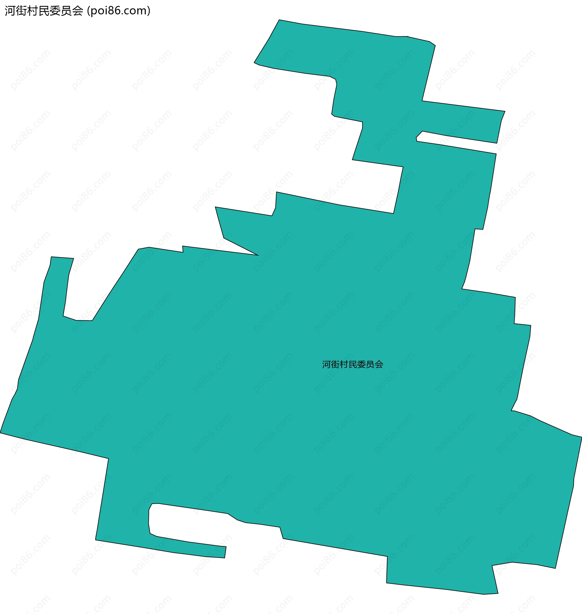 河街村民委员会边界地图