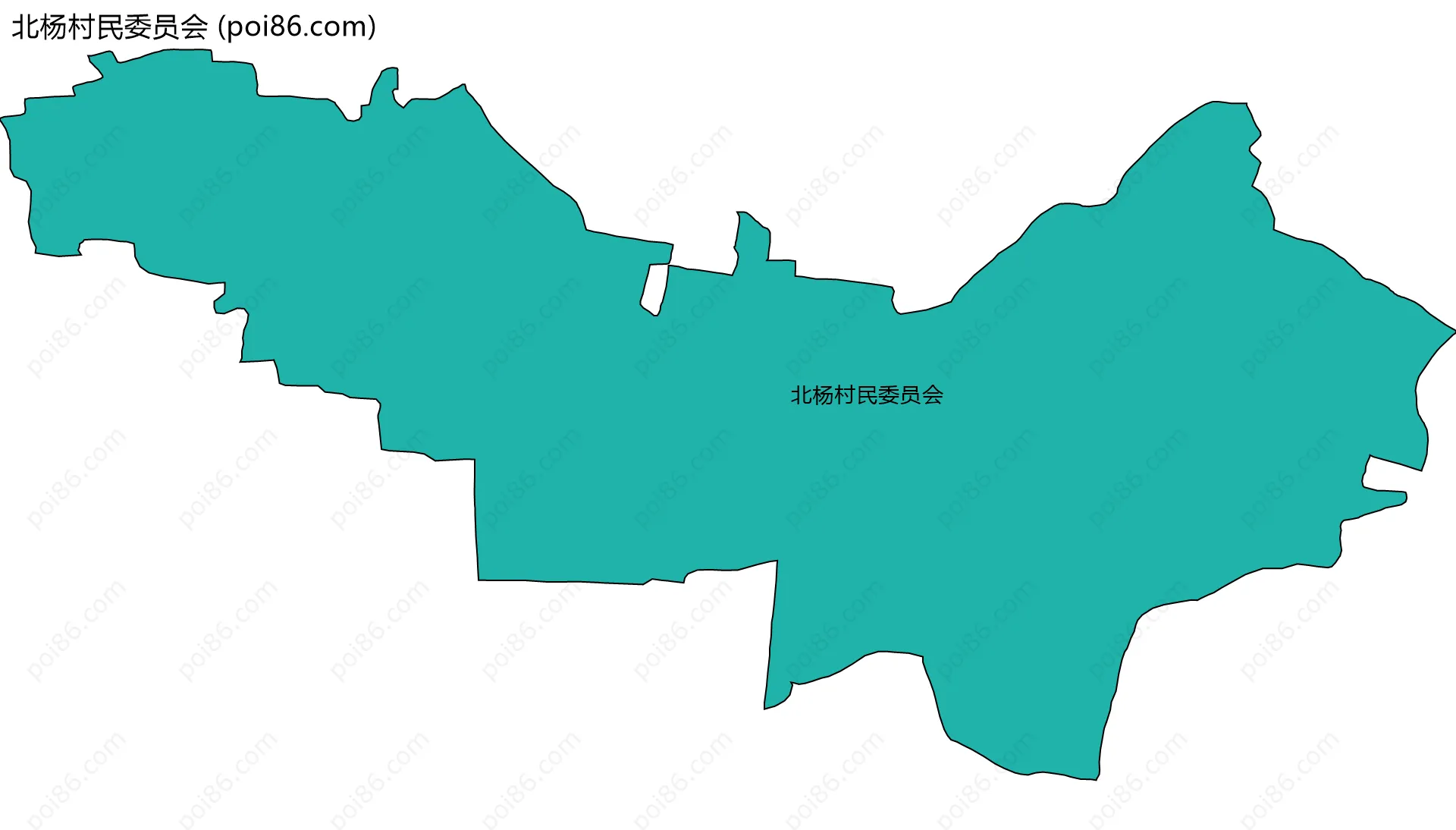 北杨村民委员会边界地图